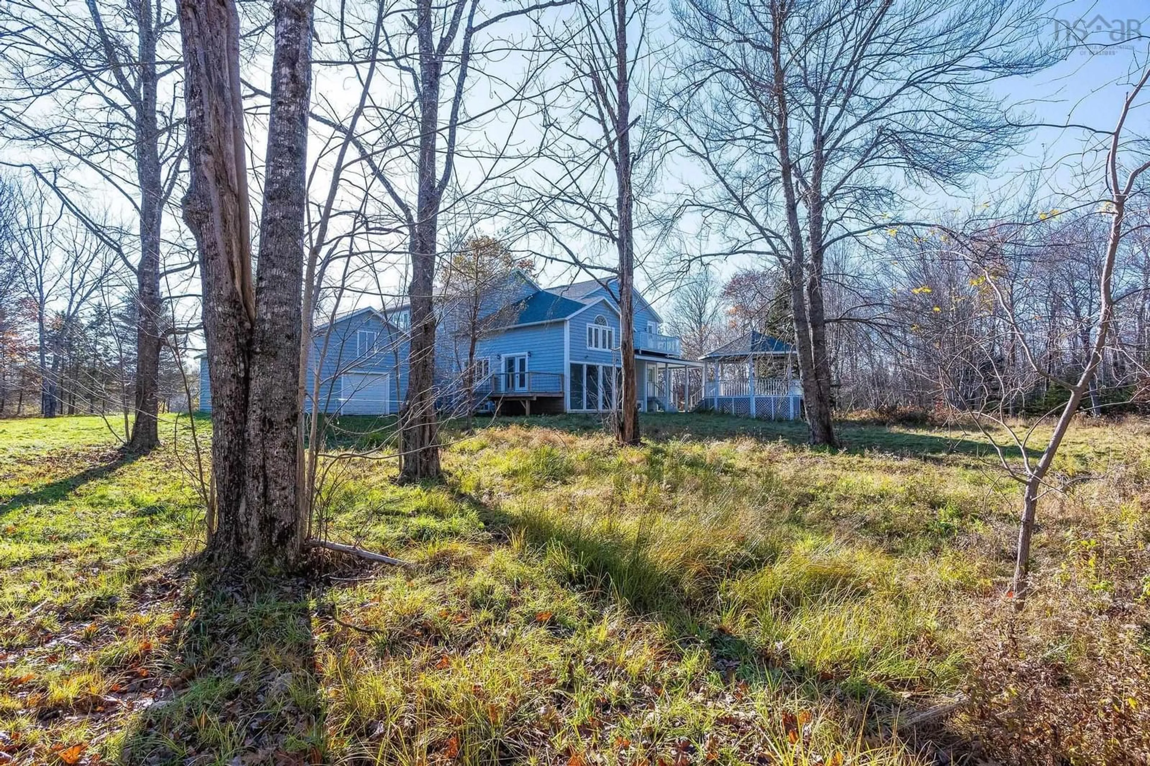 A pic from outside/outdoor area/front of a property/back of a property/a pic from drone, forest/trees view for 154 Hanson Rd, Falmouth Nova Scotia B0P 1P0