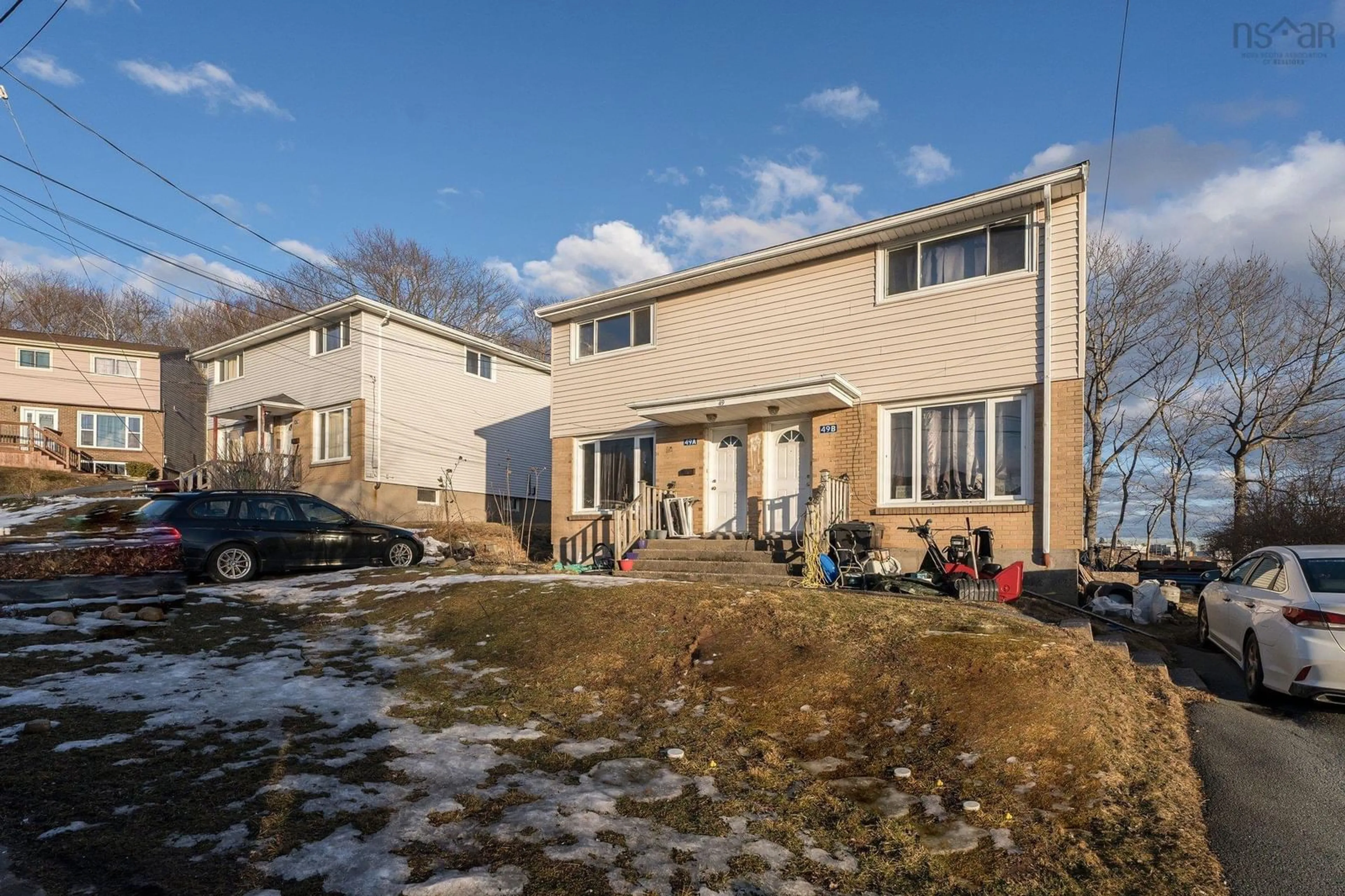 A pic from outside/outdoor area/front of a property/back of a property/a pic from drone, street for 49 A&B Lynn Dr, Dartmouth Nova Scotia B2Y 3V8