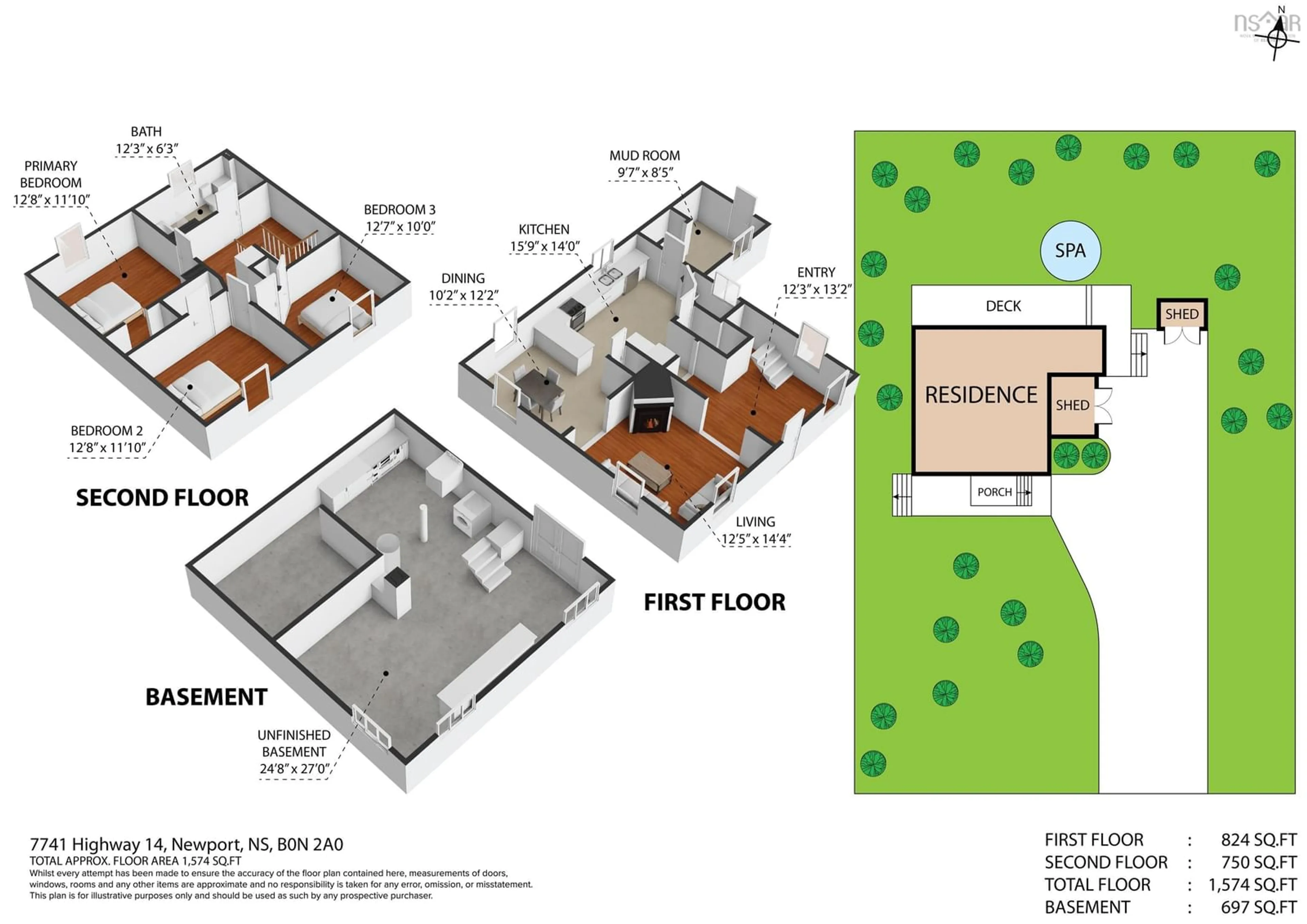 Floor plan for 7741 Highway 14, Brooklyn Nova Scotia B0N 2A0