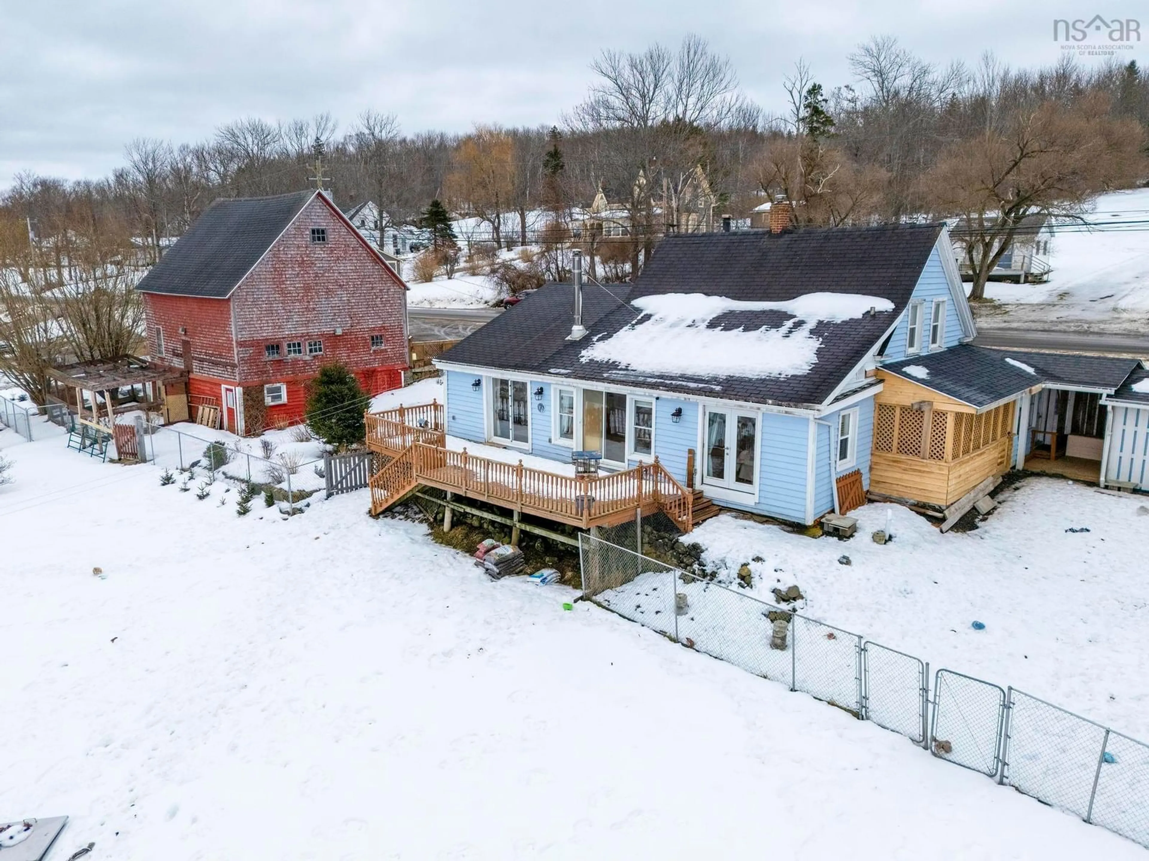 A pic from outside/outdoor area/front of a property/back of a property/a pic from drone, unknown for 1359 Highway 1, Clementsport Nova Scotia B0S 1E0