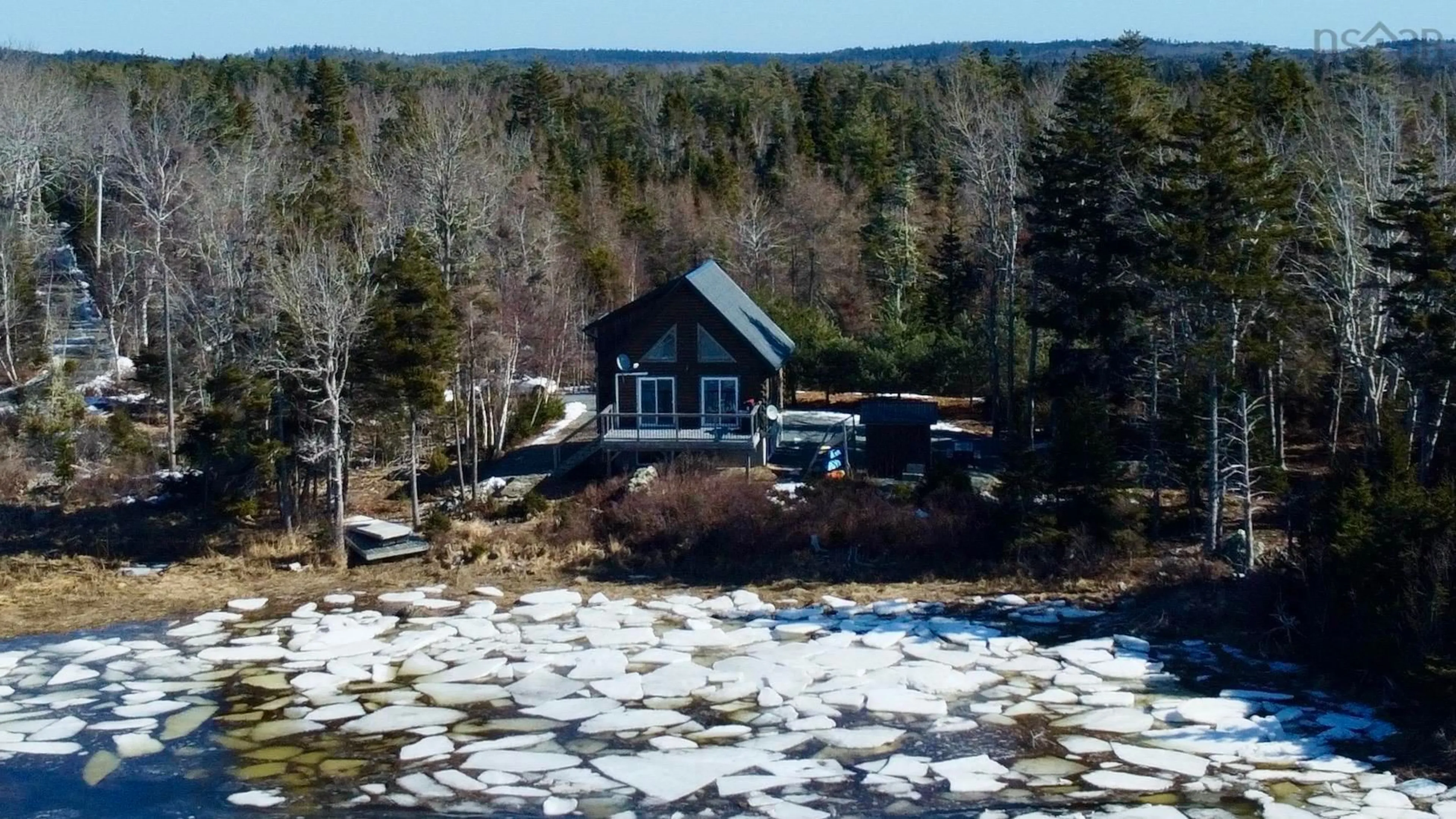 A pic from outside/outdoor area/front of a property/back of a property/a pic from drone, water/lake/river/ocean view for 164 Indian Point Rd, East Port Medway Nova Scotia B0J 2H0