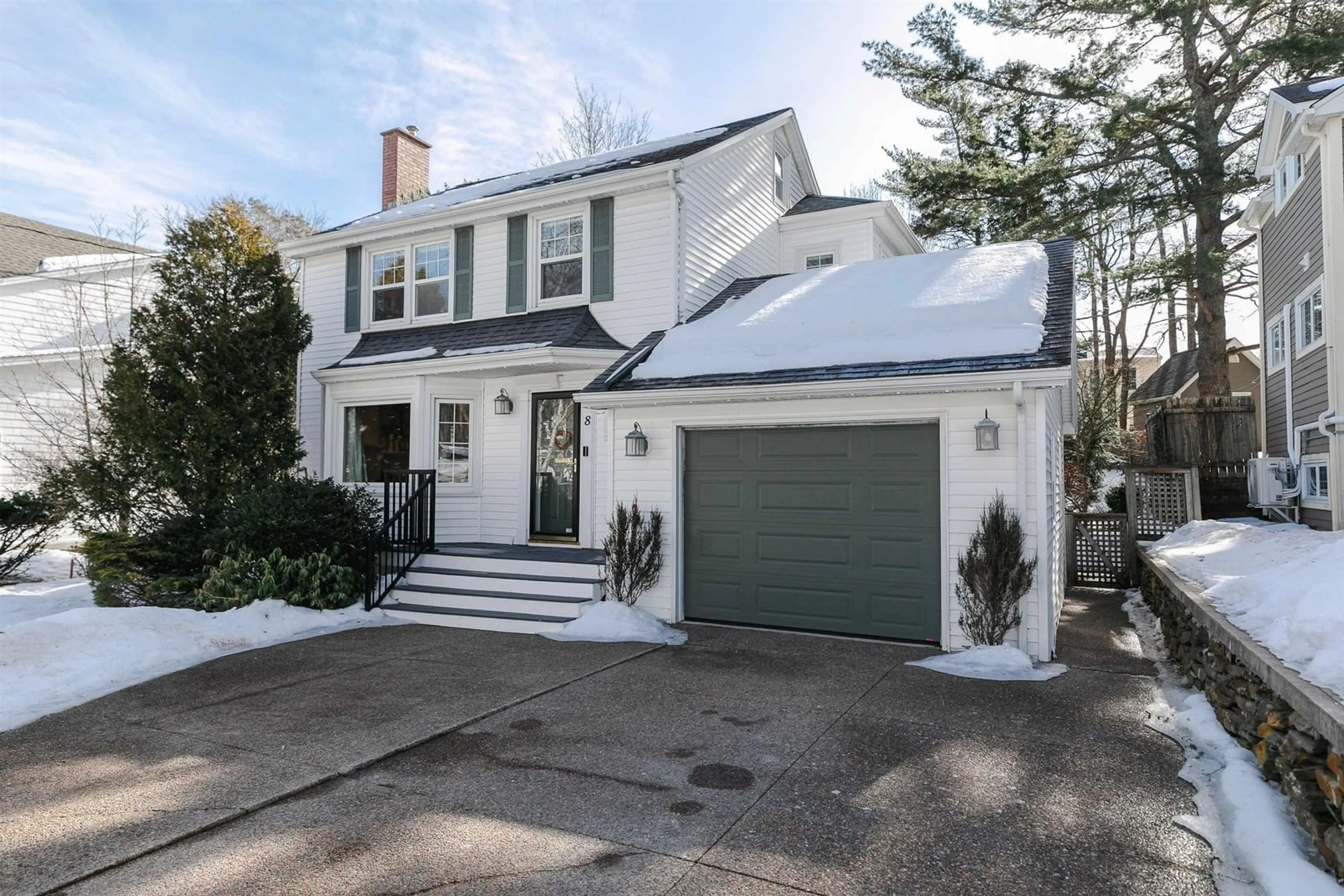 Home with vinyl exterior material, street for 8 Rosemount Ave, Halifax Nova Scotia B3N 1X8