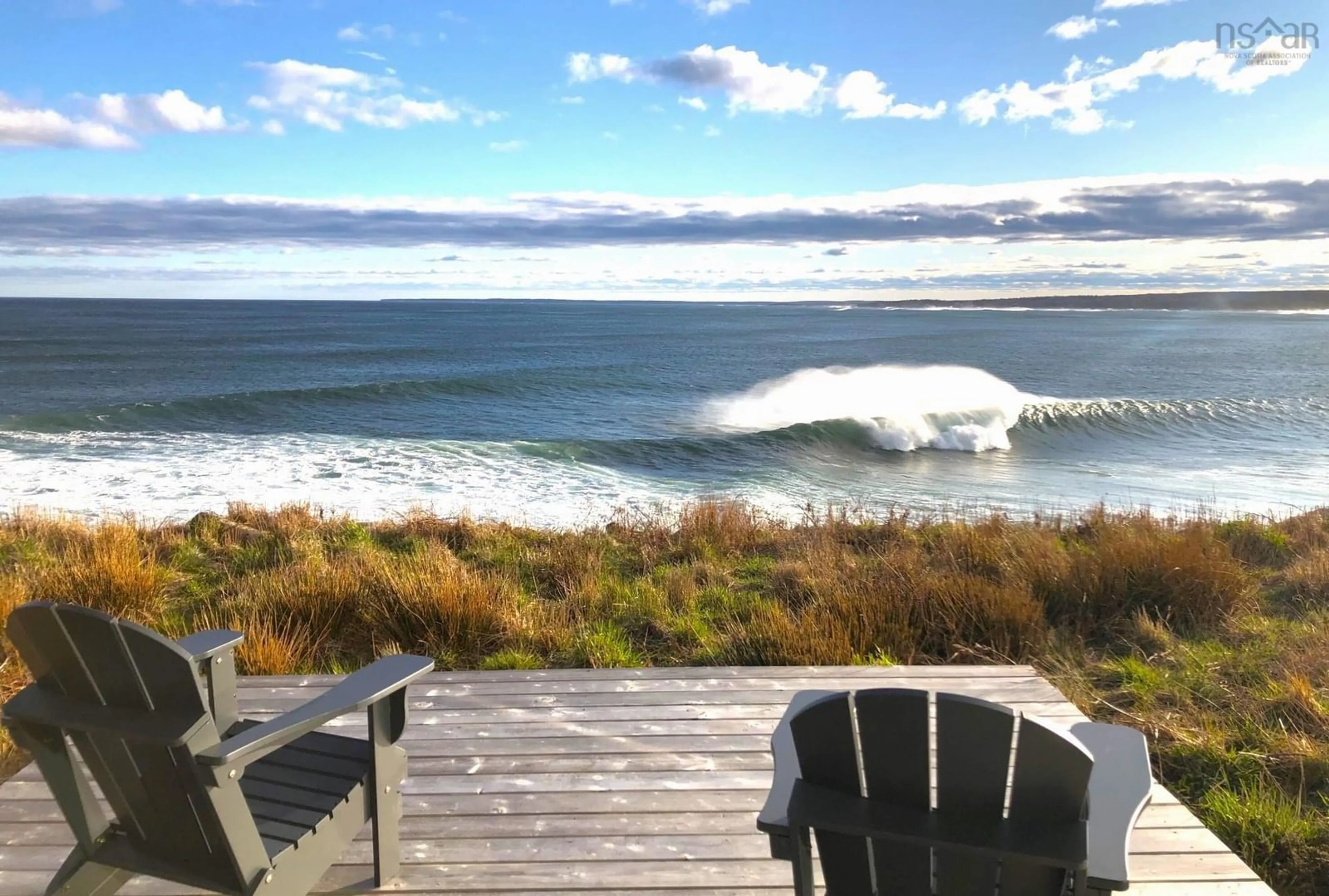 Patio, water/lake/river/ocean view for 58 Pierce Point Rd, Western Head Nova Scotia B0T 1K0