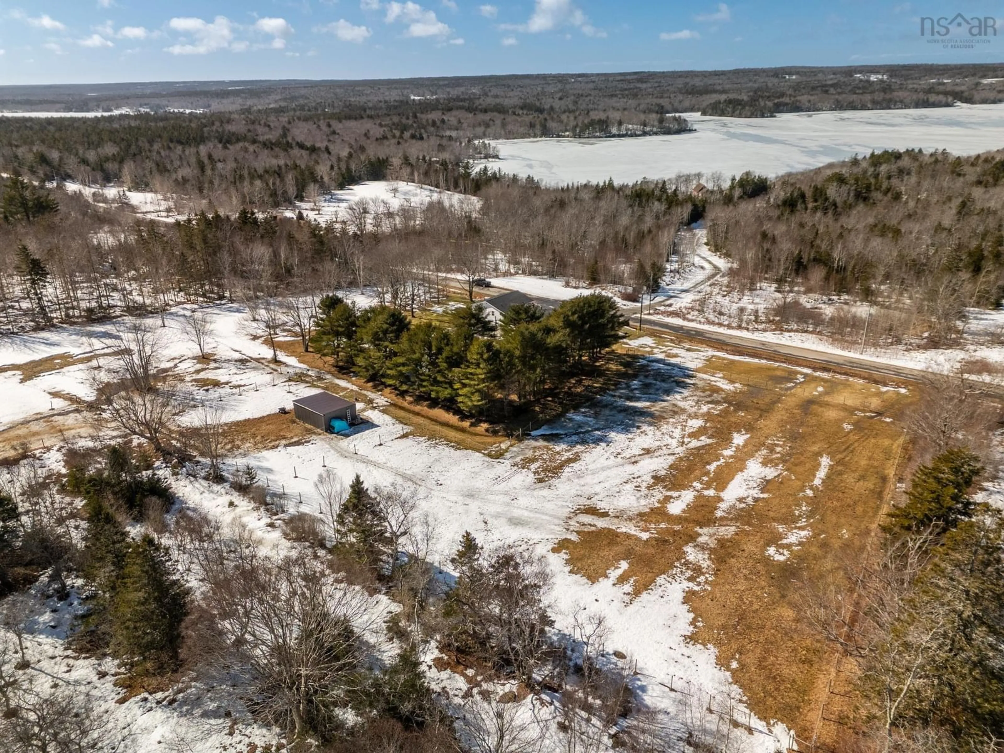 A pic from outside/outdoor area/front of a property/back of a property/a pic from drone, water/lake/river/ocean view for 256 Killam Rd, Deerfield Nova Scotia B5A 5N8