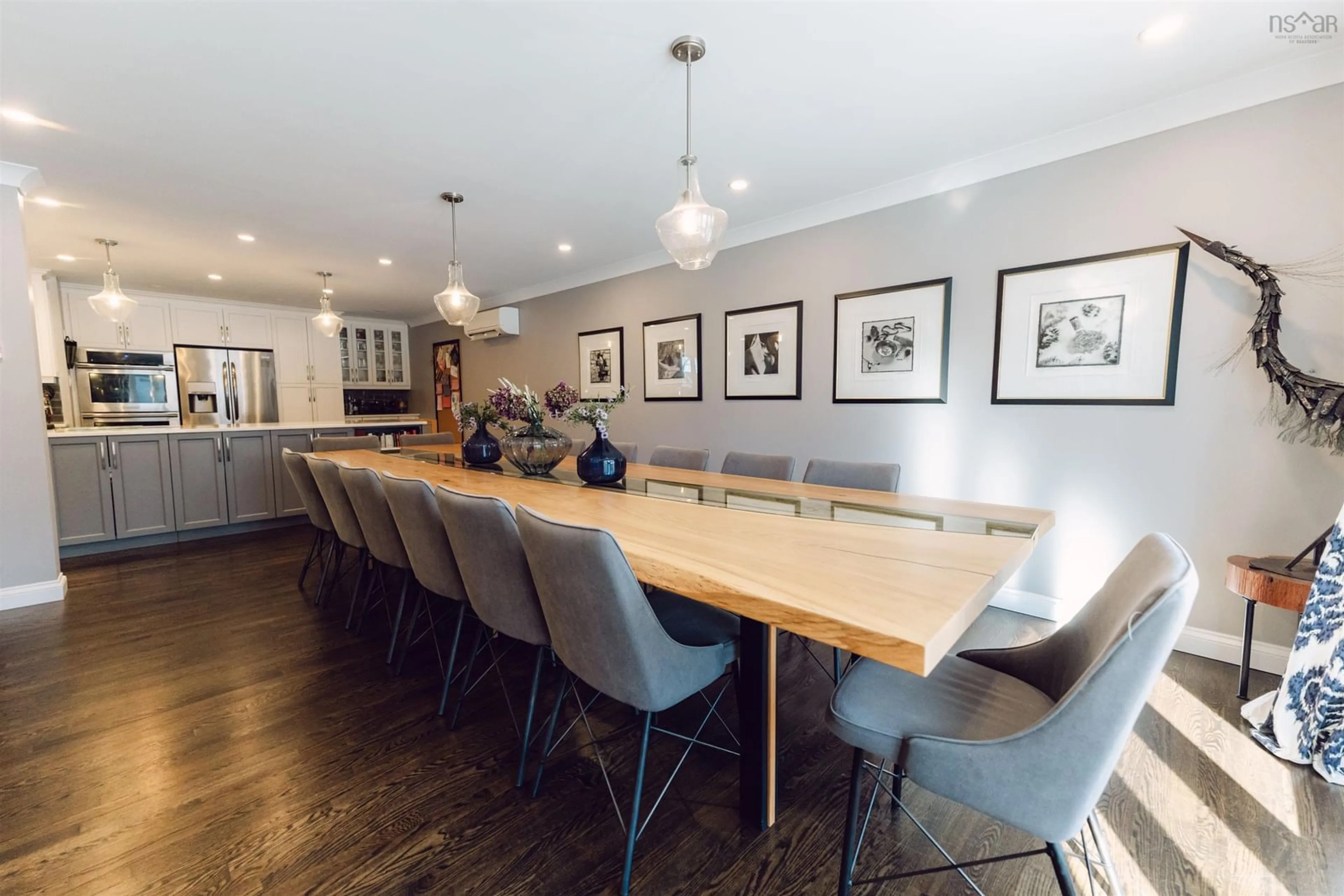 Dining room, wood/laminate floor for 158 Eaglewood Dr, Bedford Nova Scotia B4A 3B2