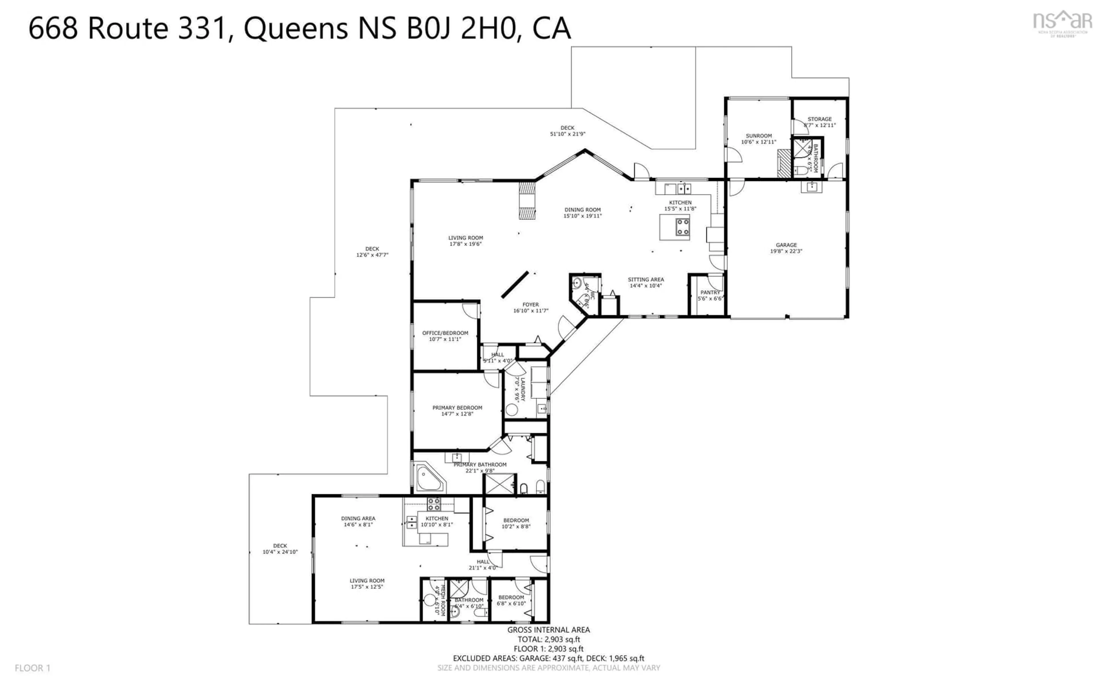 Floor plan for 668 Highway 331, East Port Medway Nova Scotia B0J 2H0