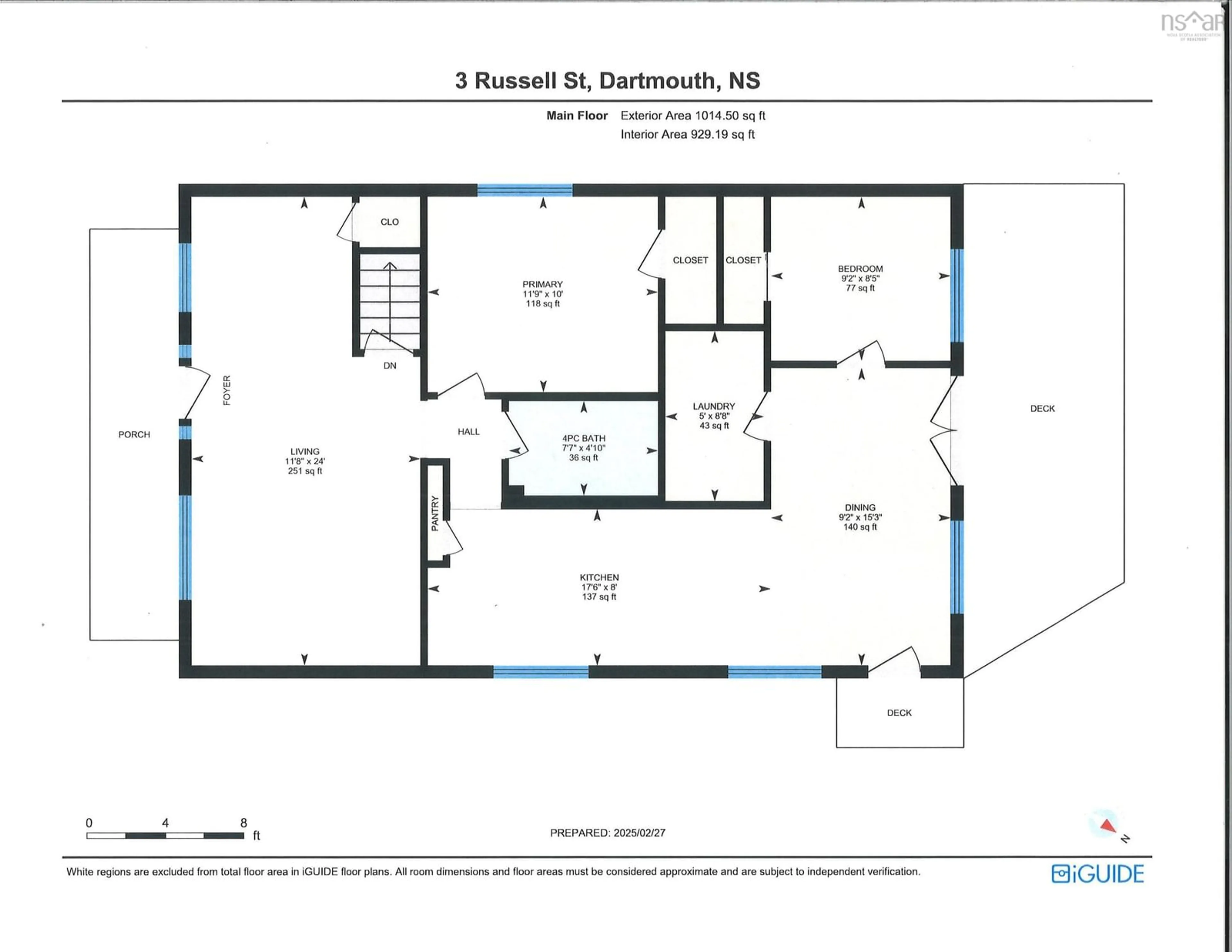 Floor plan for 3 Russell Street, Dartmouth Nova Scotia B3A 3M5