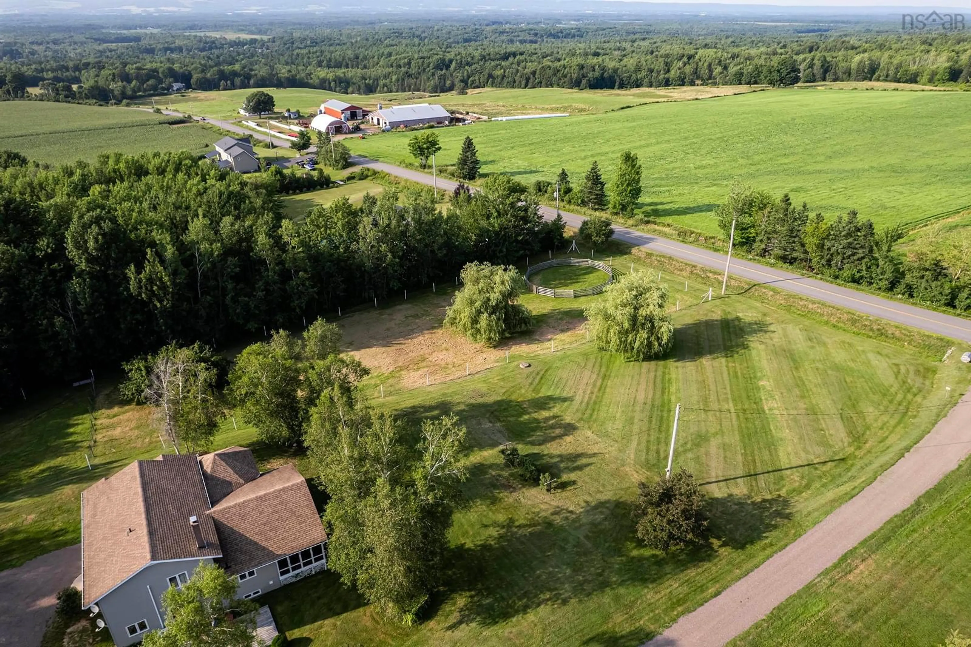 A pic from outside/outdoor area/front of a property/back of a property/a pic from drone, mountain view for 1732 Meadowvale Rd, Harmony Nova Scotia B0P 1R0