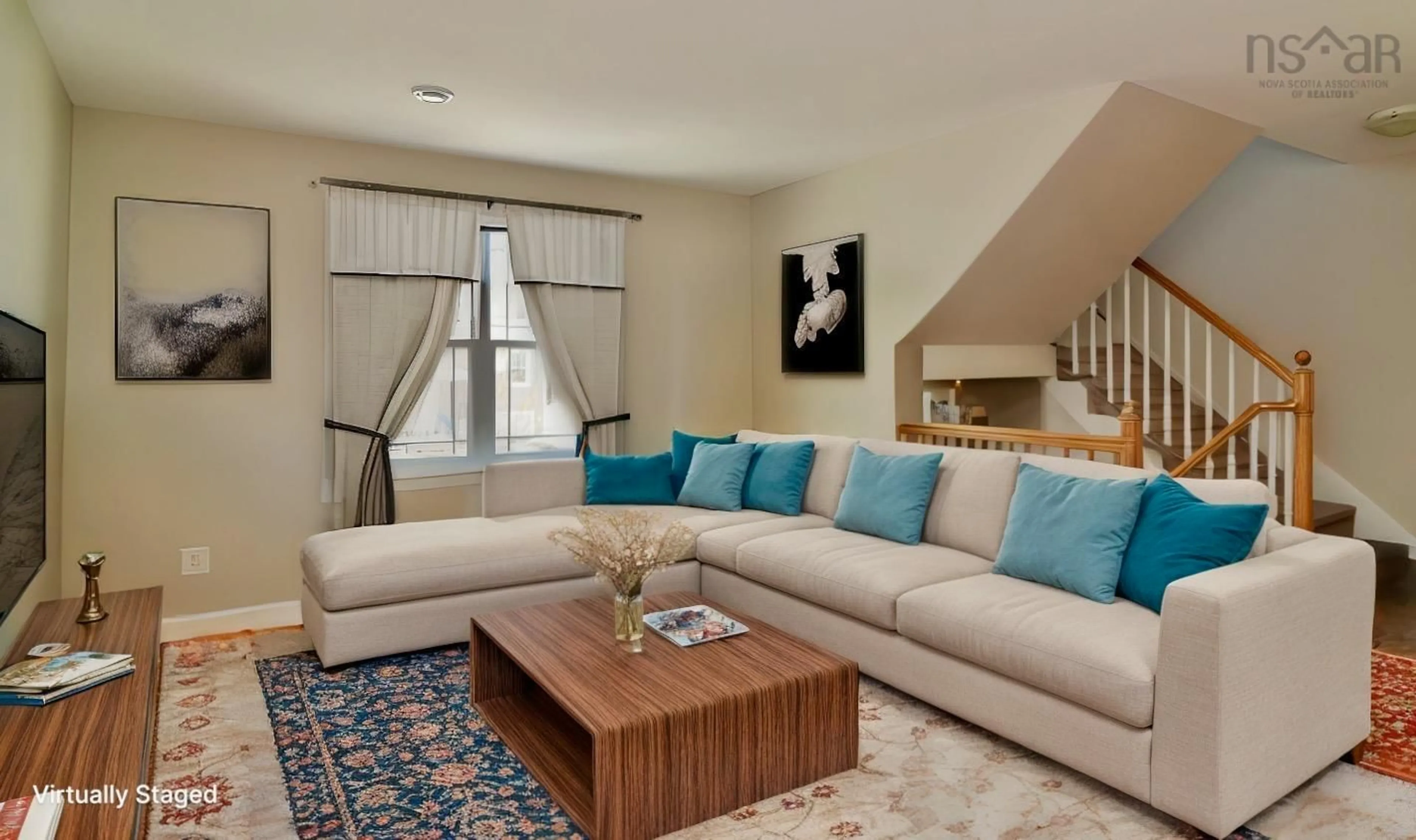 Living room with furniture, carpet floor for 22 Lier Ridge, Halifax Nova Scotia B3P 0C7