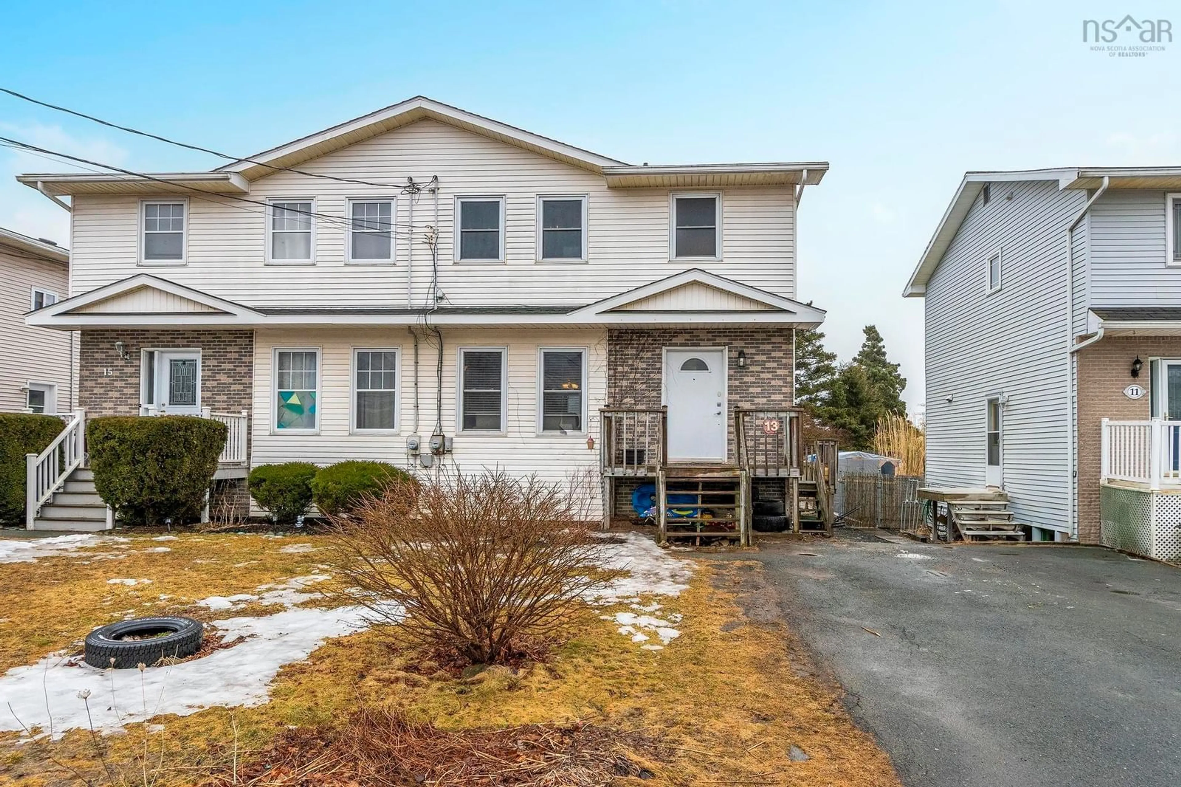 Home with vinyl exterior material, street for 13 Shoreview Dr, Eastern Passage Nova Scotia B3G 1G6