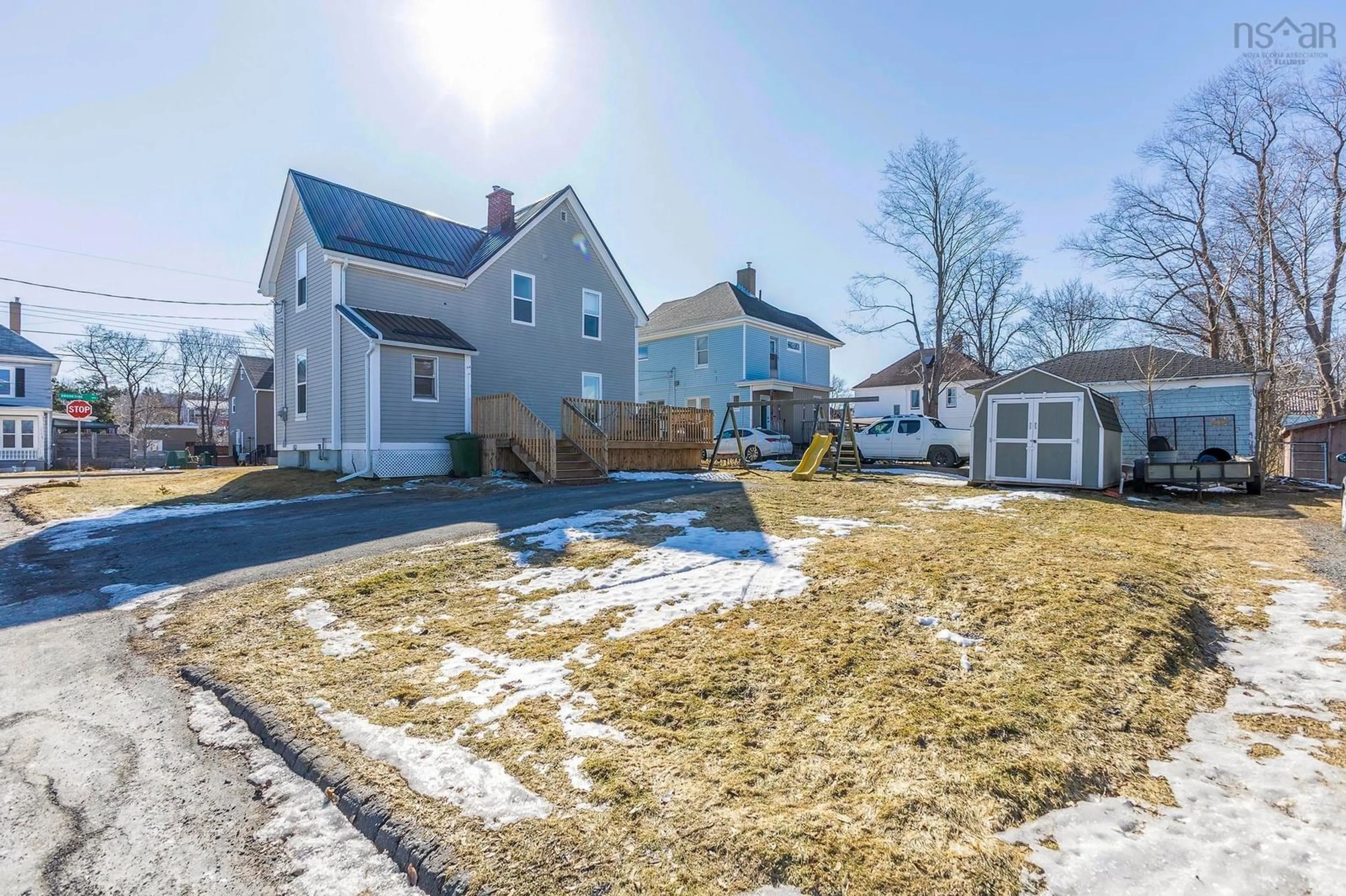 A pic from outside/outdoor area/front of a property/back of a property/a pic from drone, street for 258 Brookside Ave, New Glasgow Nova Scotia B2H 3E6