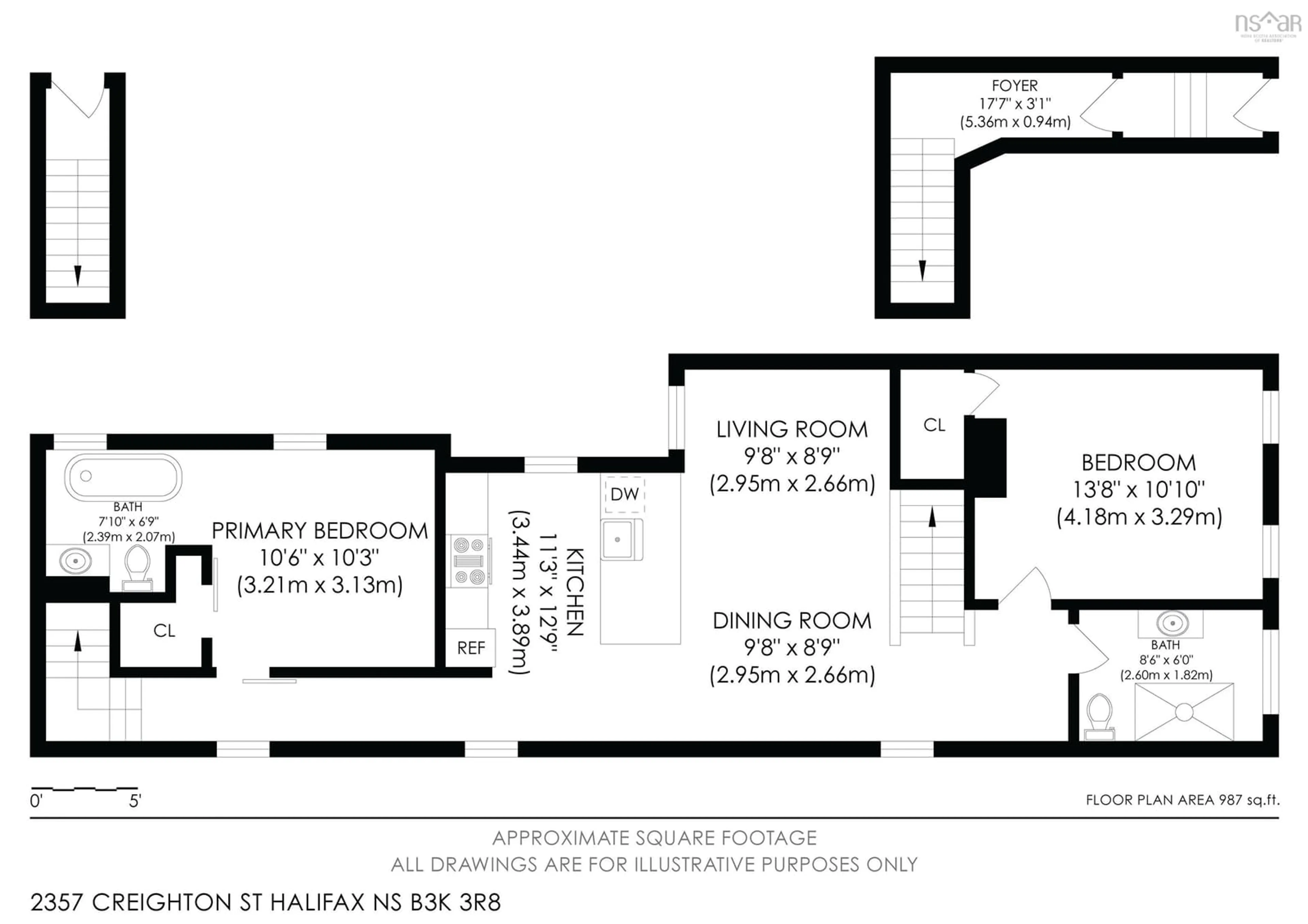 Floor plan for 2357-2359 Creighton St, Halifax Peninsula Nova Scotia B3K 3S7