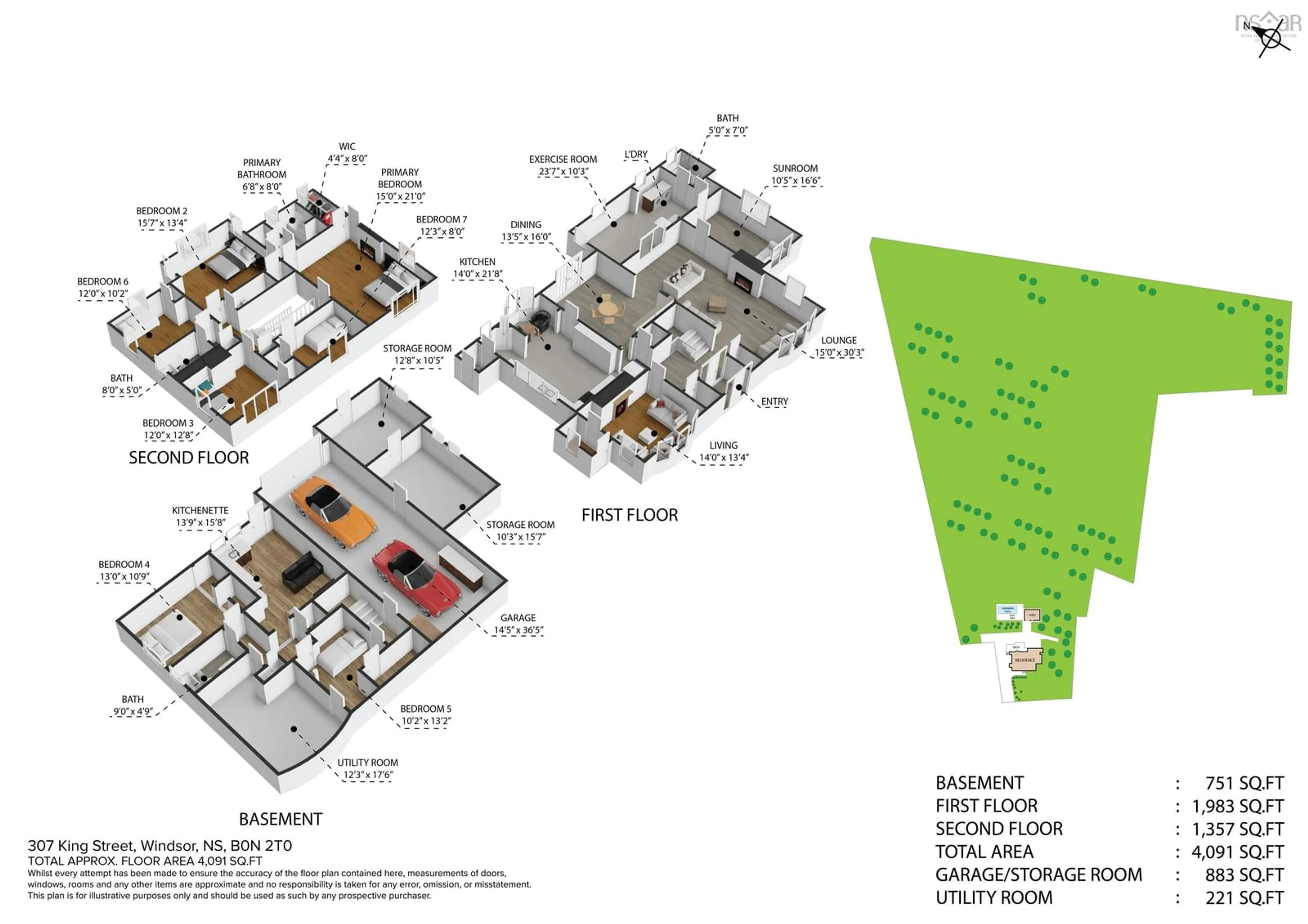 Floor plan for 307 King St, Windsor Nova Scotia B0N 2T0