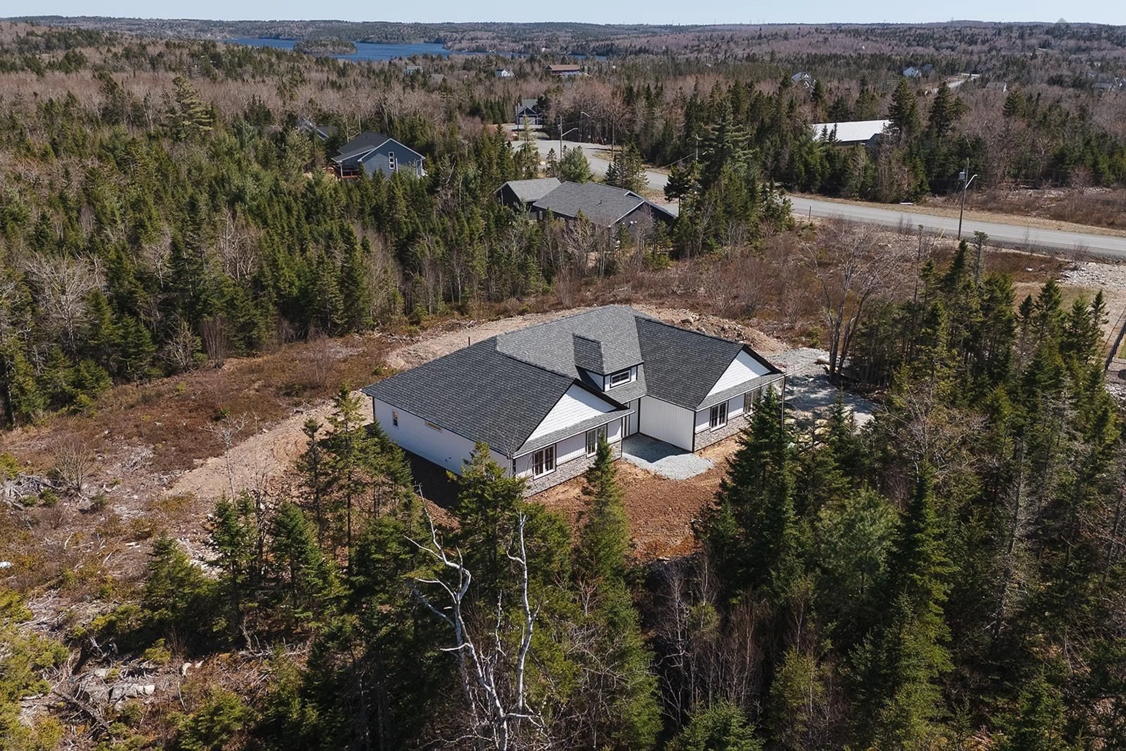 A pic from outside/outdoor area/front of a property/back of a property/a pic from drone, unknown for 135 Zaffre Dr, Middle Sackville Nova Scotia B4E 0X4