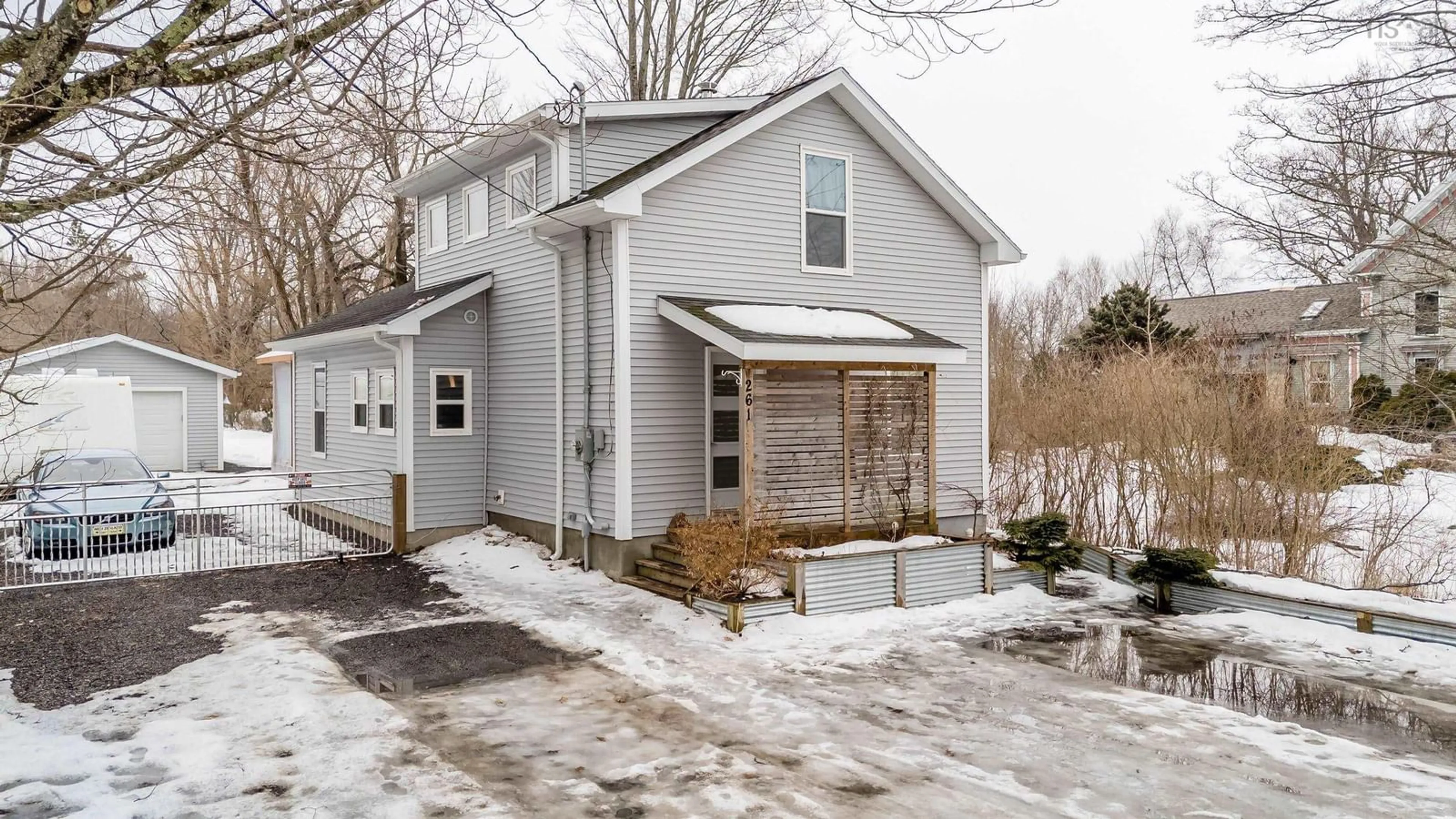 Home with brick exterior material, street for 261 Main St, Berwick Nova Scotia B0P 1E0