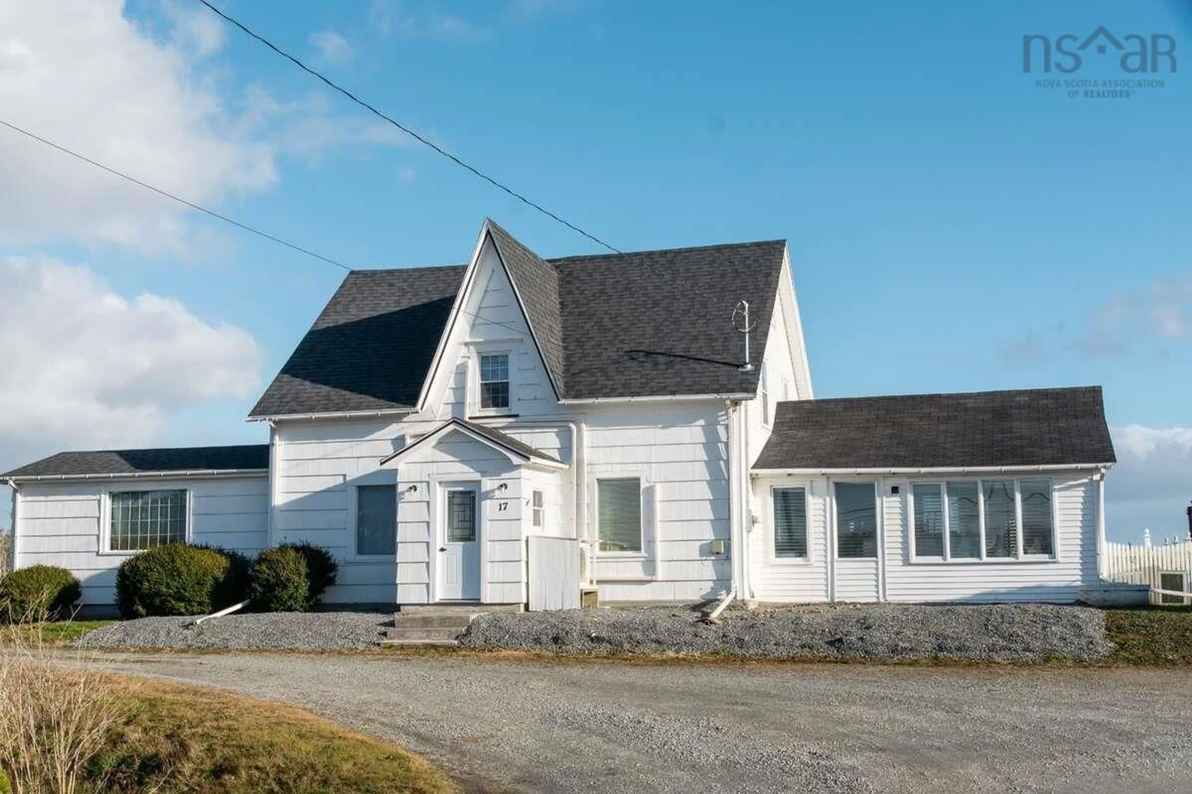 Home with vinyl exterior material, street for 17 Ponderosa Lane, Lower West Pubnico Nova Scotia B0W 2M0