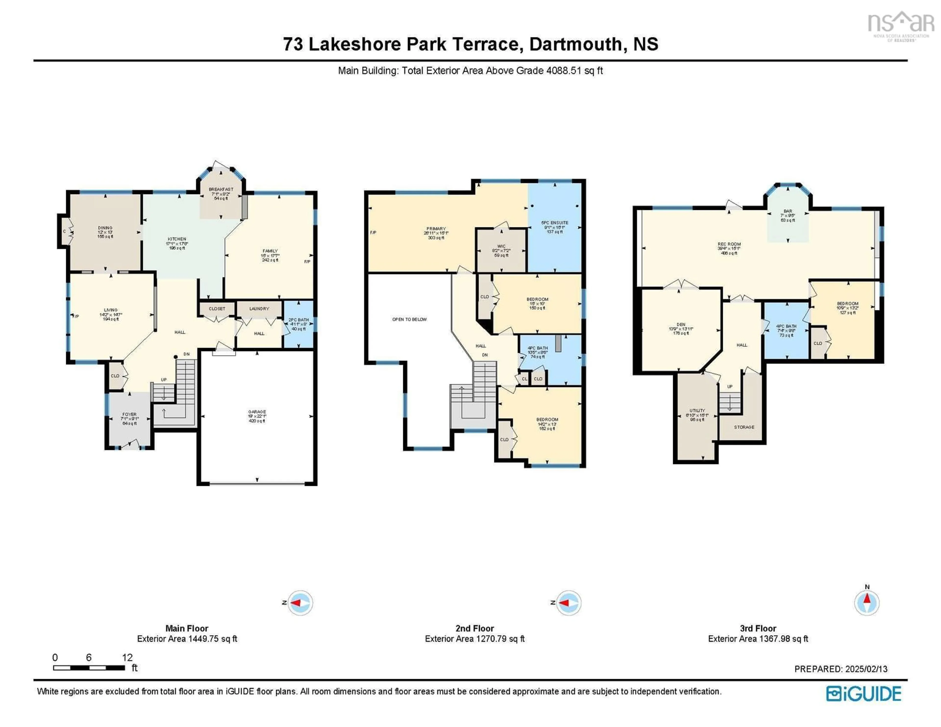 Floor plan for 73 Lakeshore Park Terr, Dartmouth Nova Scotia B3A 4Z4