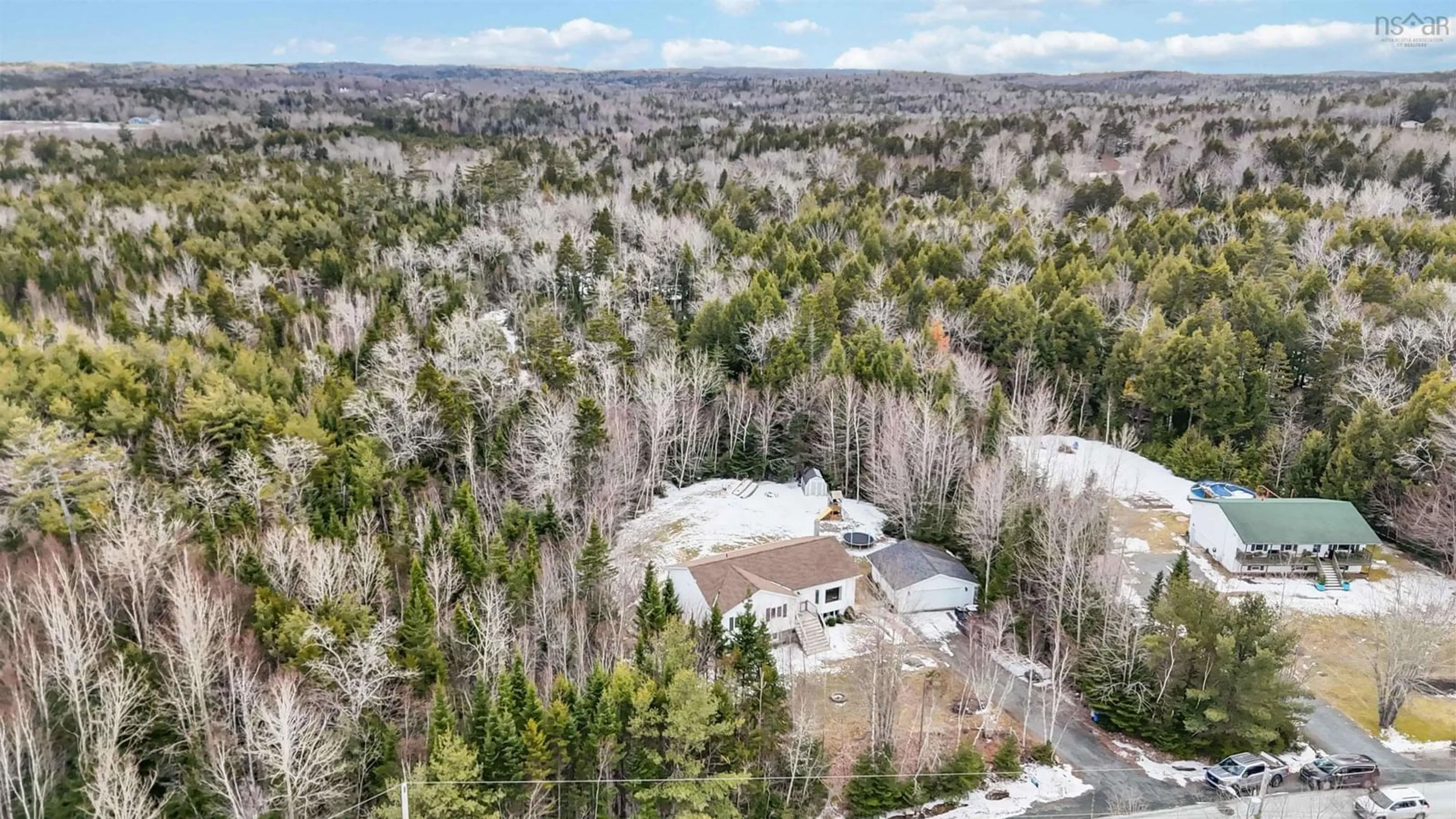 A pic from outside/outdoor area/front of a property/back of a property/a pic from drone, forest/trees view for 60 Meadowbrook Dr, Beaver Bank Nova Scotia B4G 1E2