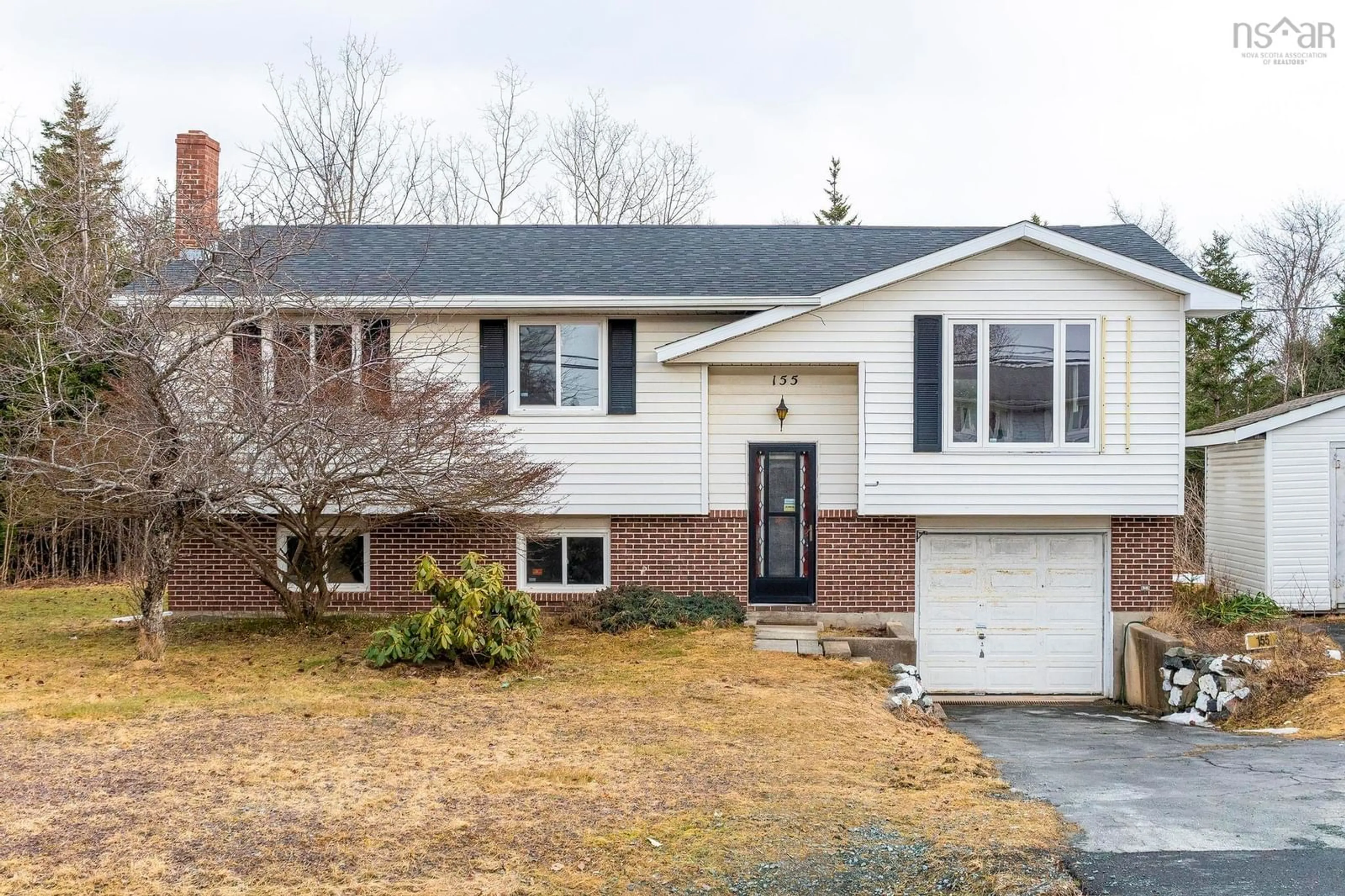 Home with vinyl exterior material, street for 155 Doherty Dr, Lawrencetown Nova Scotia B2Z 1C8