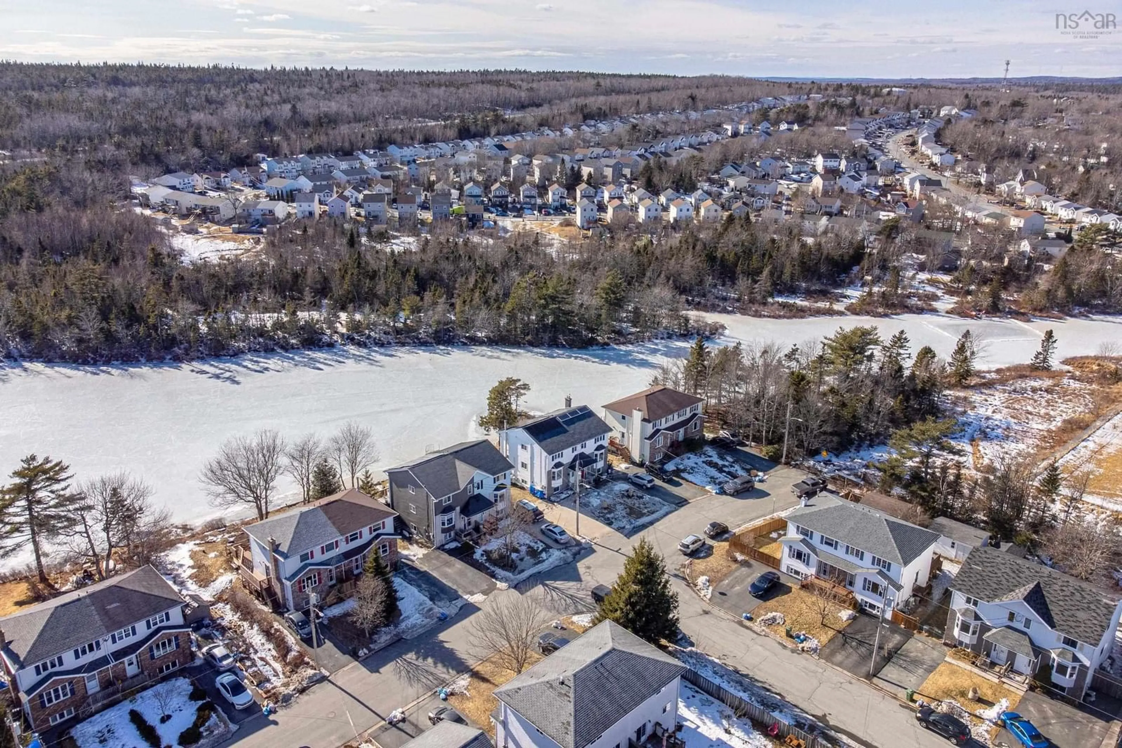 A pic from outside/outdoor area/front of a property/back of a property/a pic from drone, water/lake/river/ocean view for 18 Tiger Maple Dr, Timberlea Nova Scotia B3T 1G7