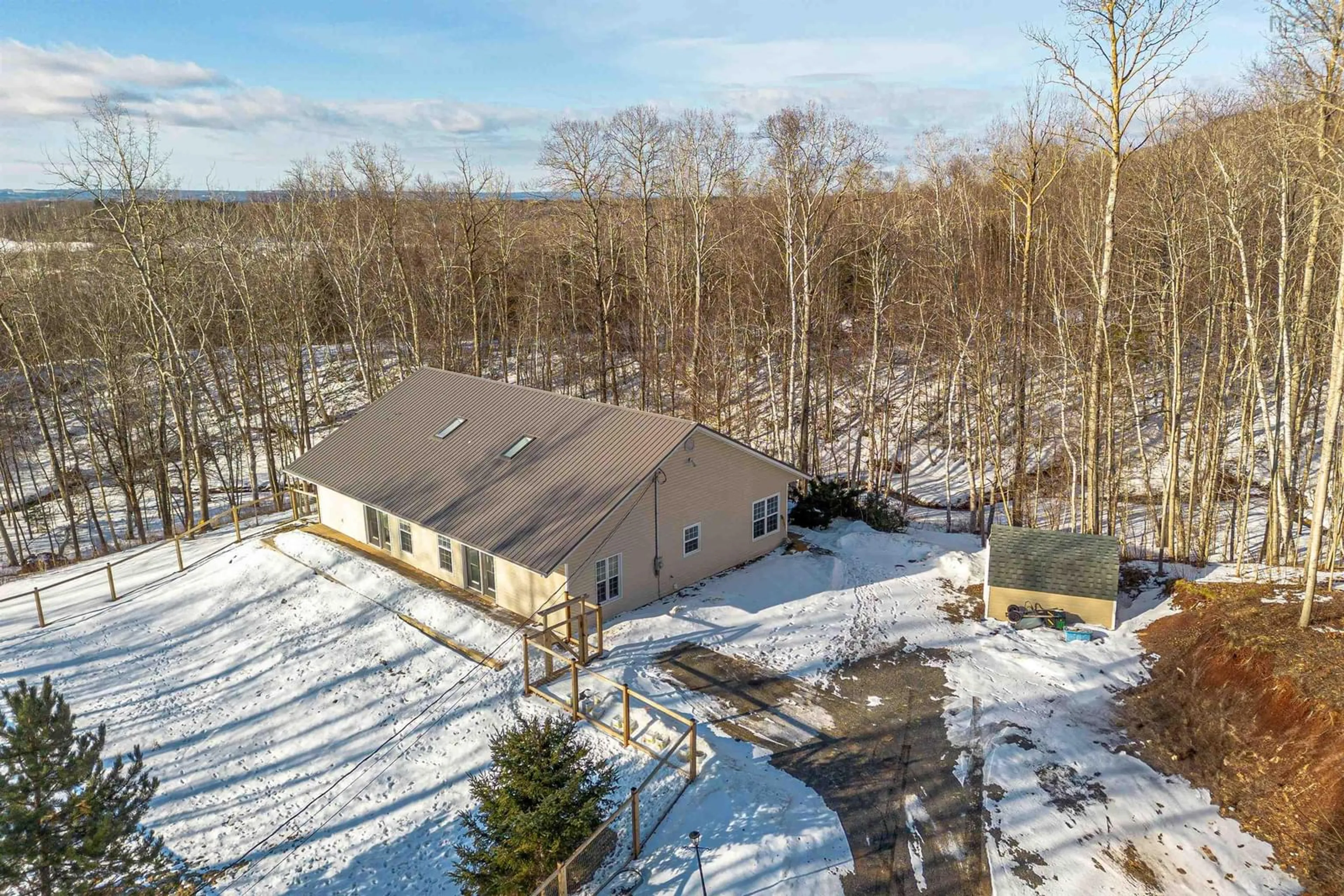 A pic from outside/outdoor area/front of a property/back of a property/a pic from drone, unknown for 2865 Highway 358, Norths Corner Nova Scotia B0P 1H0