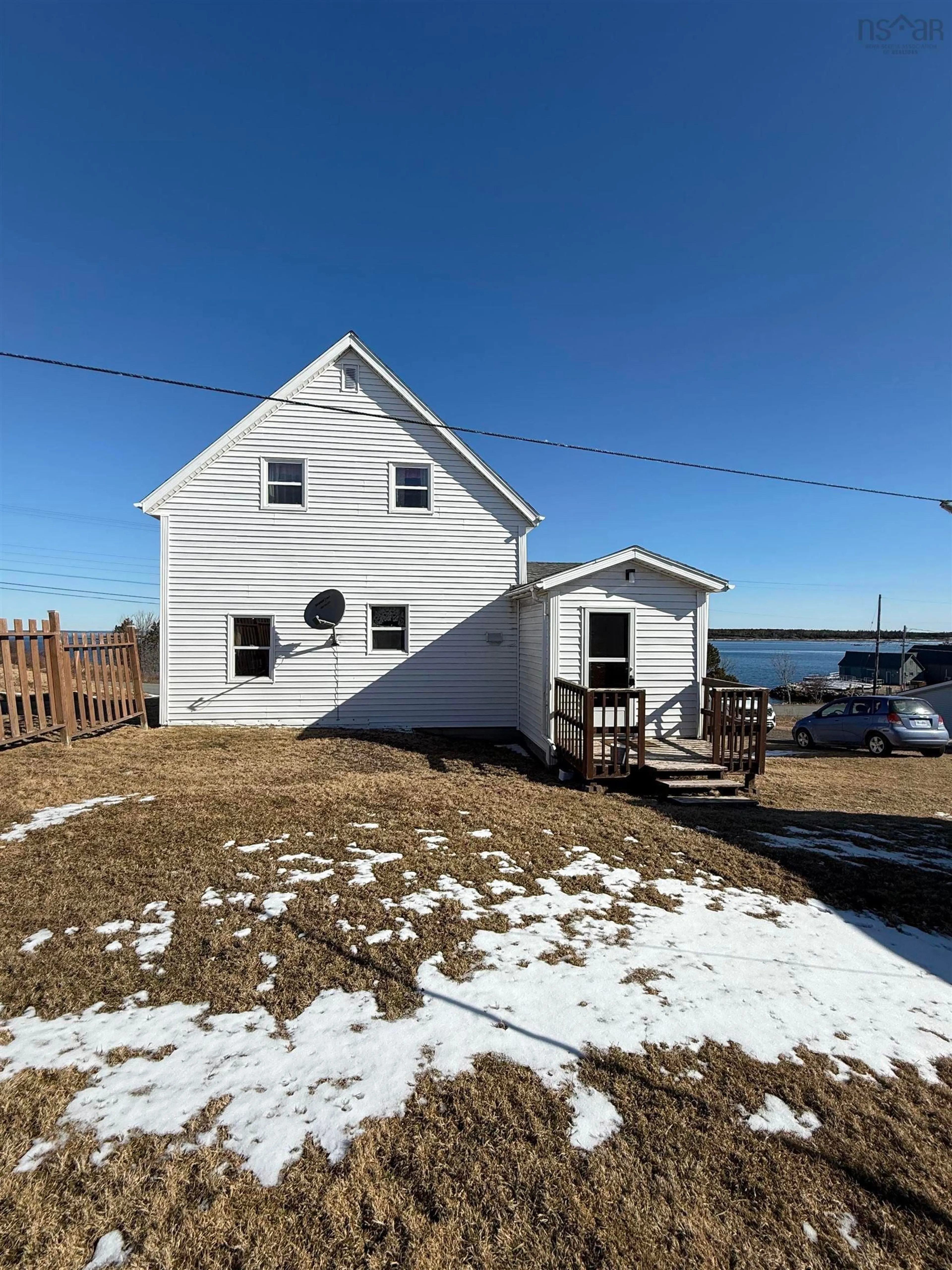 A pic from outside/outdoor area/front of a property/back of a property/a pic from drone, water/lake/river/ocean view for 1440 Union St, Canso Nova Scotia B0H 1H0