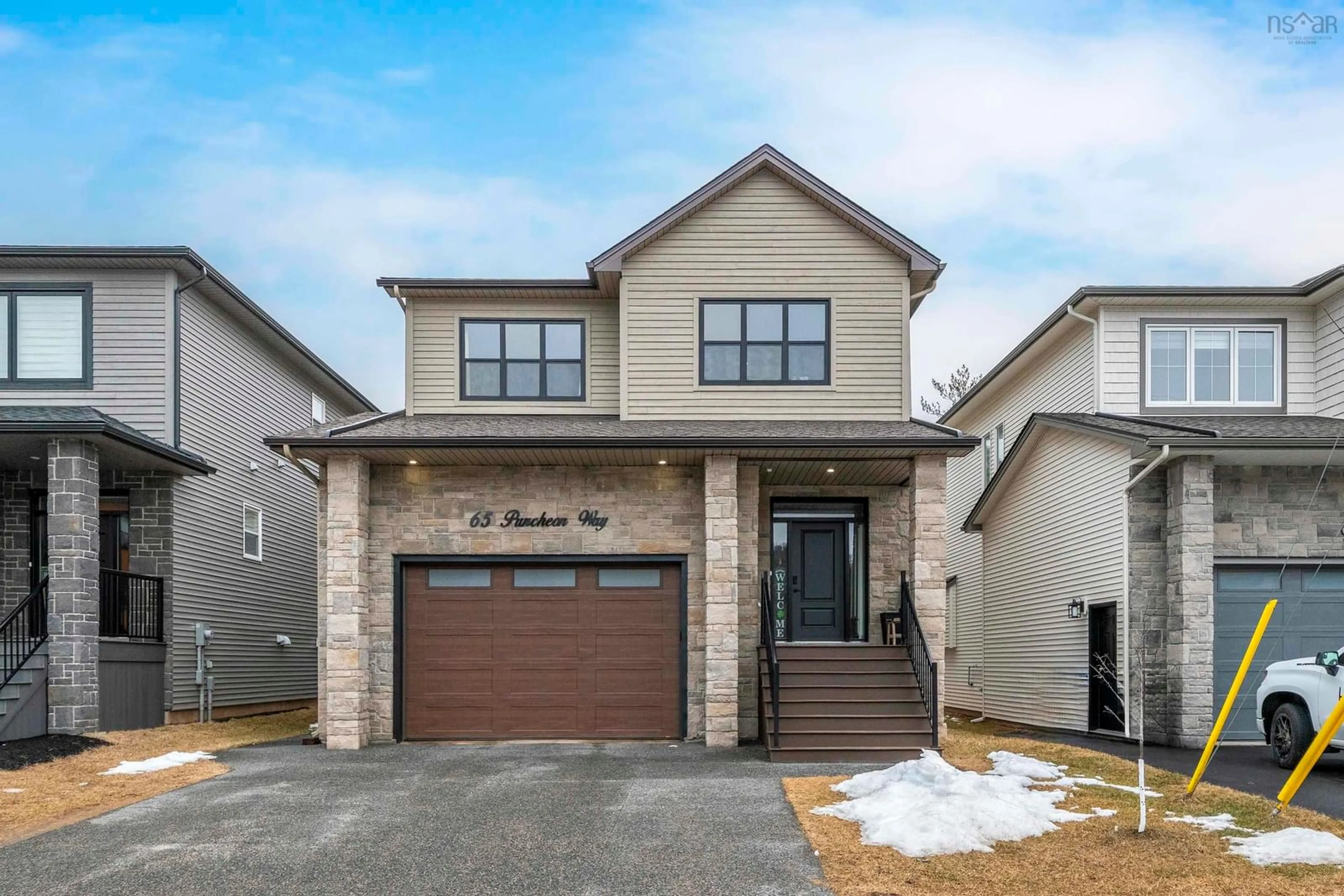 Home with brick exterior material, street for 65 Puncheon Way, Bedford Nova Scotia B4B 2L1