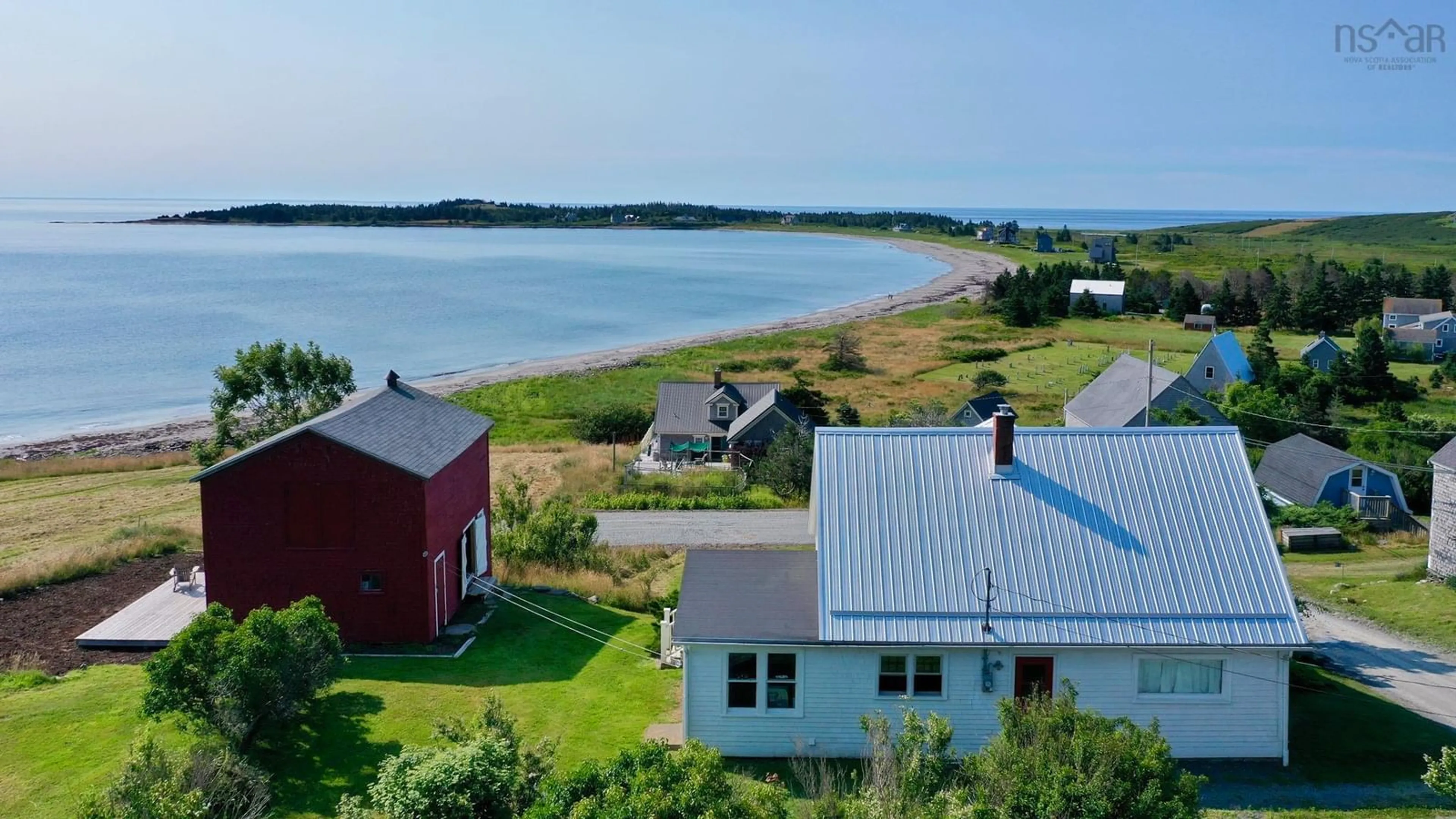 A pic from outside/outdoor area/front of a property/back of a property/a pic from drone, water/lake/river/ocean view for 85 Mosher Rd, Kingsburg Nova Scotia B0J 2C0