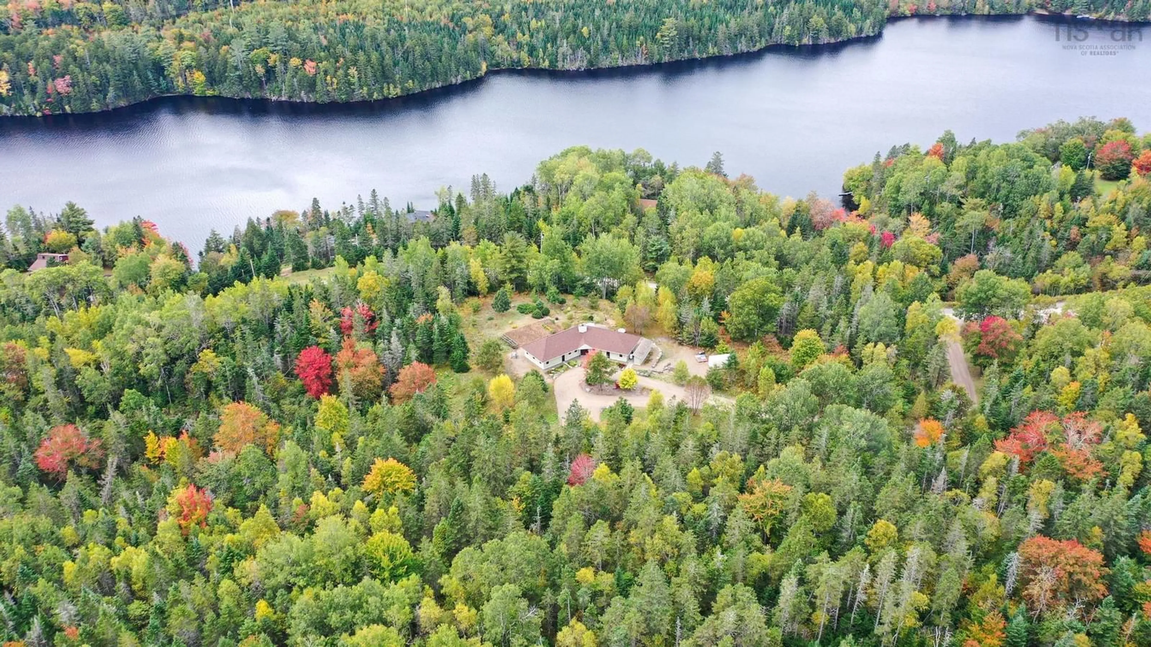 A pic from outside/outdoor area/front of a property/back of a property/a pic from drone, water/lake/river/ocean view for 2328 Black River Rd, Lumsden Dam Nova Scotia B4P 2R1