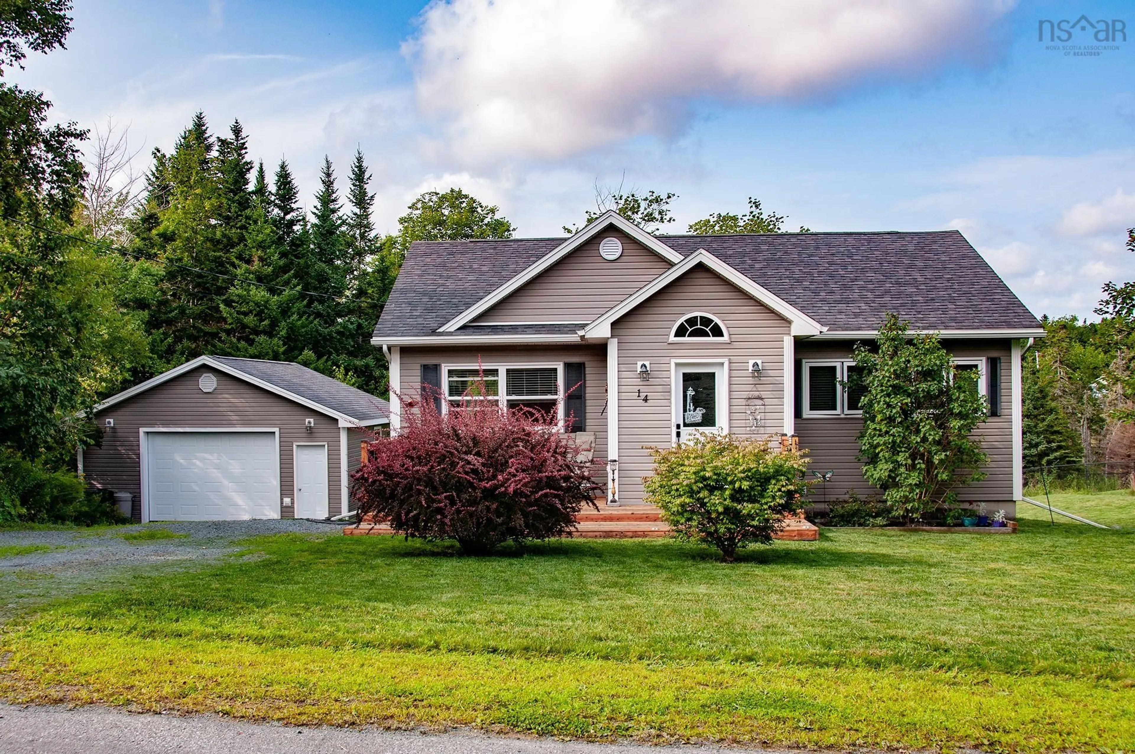 Home with vinyl exterior material, street for 14 Cathy Crt, Lawrencetown Nova Scotia B2Z 1L1