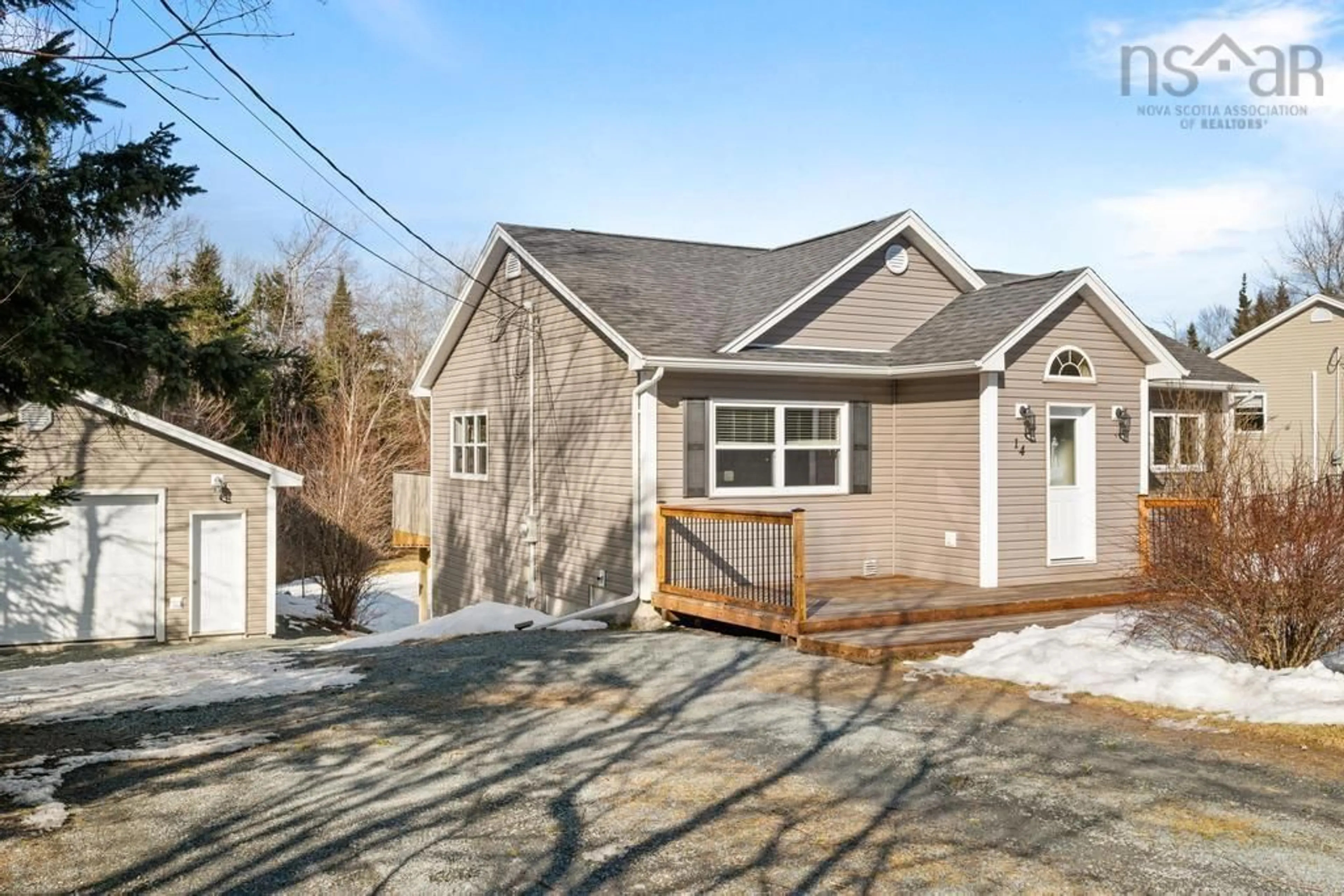 Home with vinyl exterior material, street for 14 Cathy Crt, Lawrencetown Nova Scotia B2Z 1L1