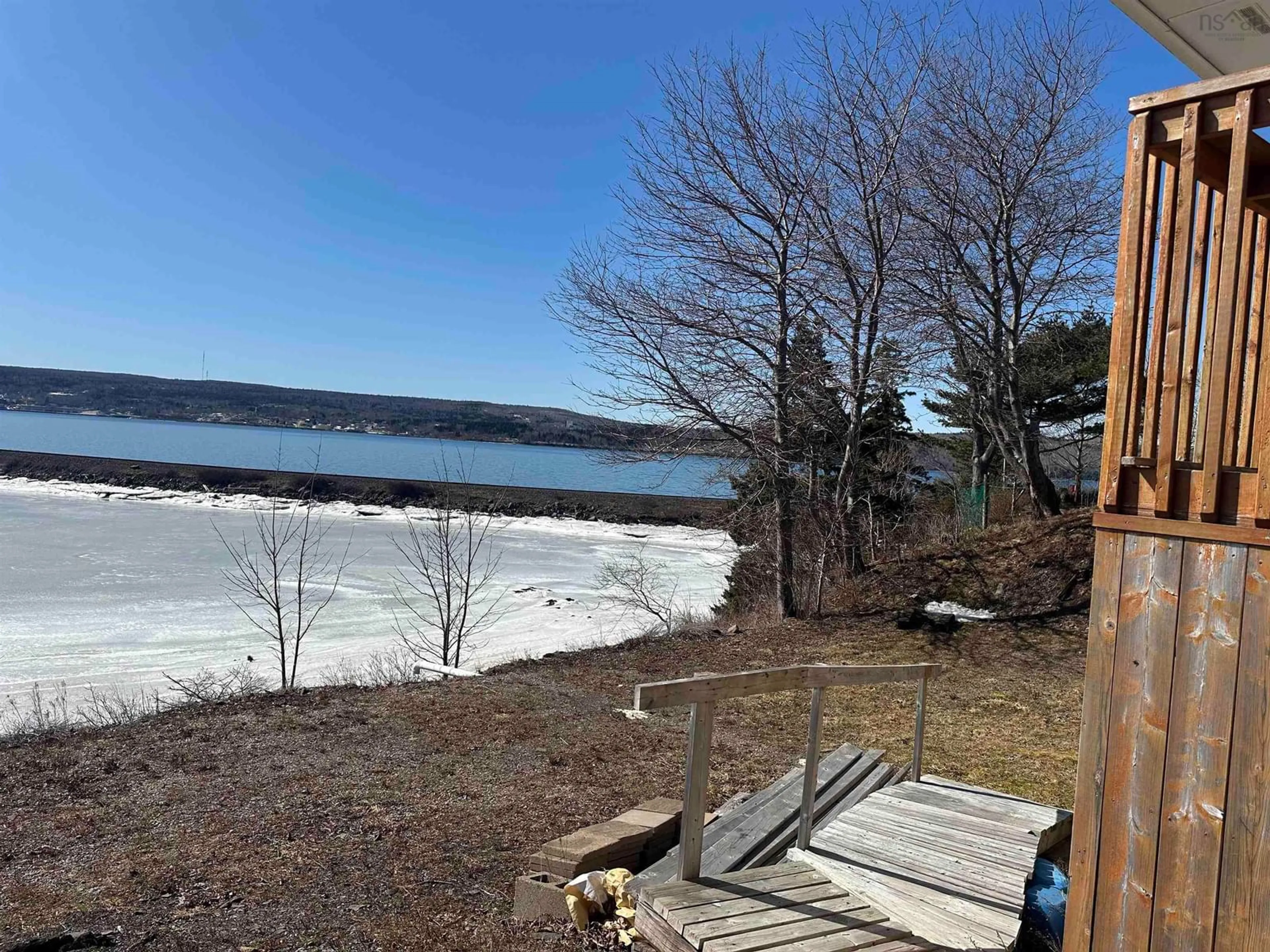 A pic from outside/outdoor area/front of a property/back of a property/a pic from drone, water/lake/river/ocean view for 29 Embree Island Rd, Port Hawkesbury Nova Scotia B9A 2A3