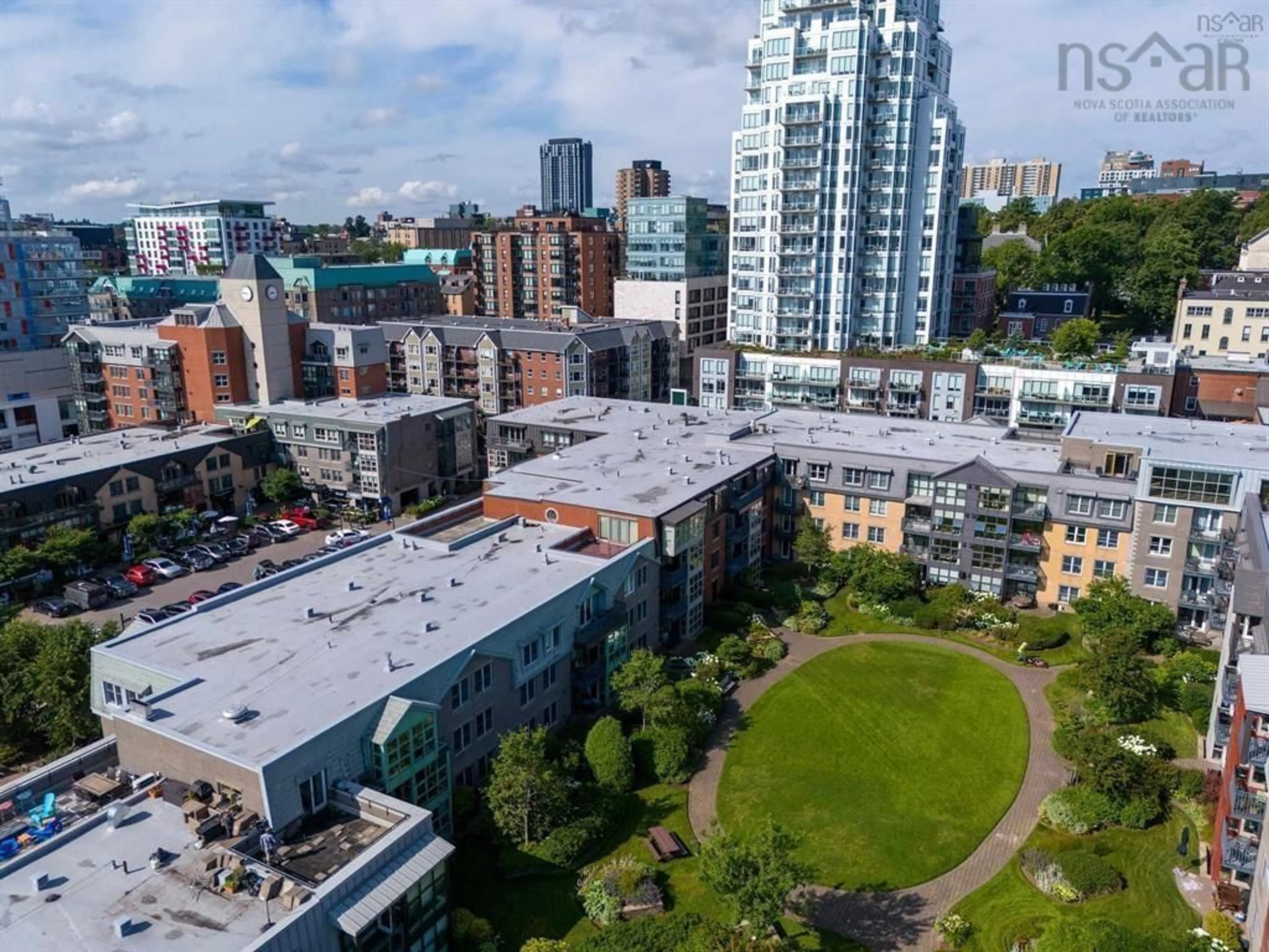 A pic from outside/outdoor area/front of a property/back of a property/a pic from drone, city buildings view from balcony for 424 1477 Lower Water St, Halifax Peninsula Nova Scotia B3J 3Z4