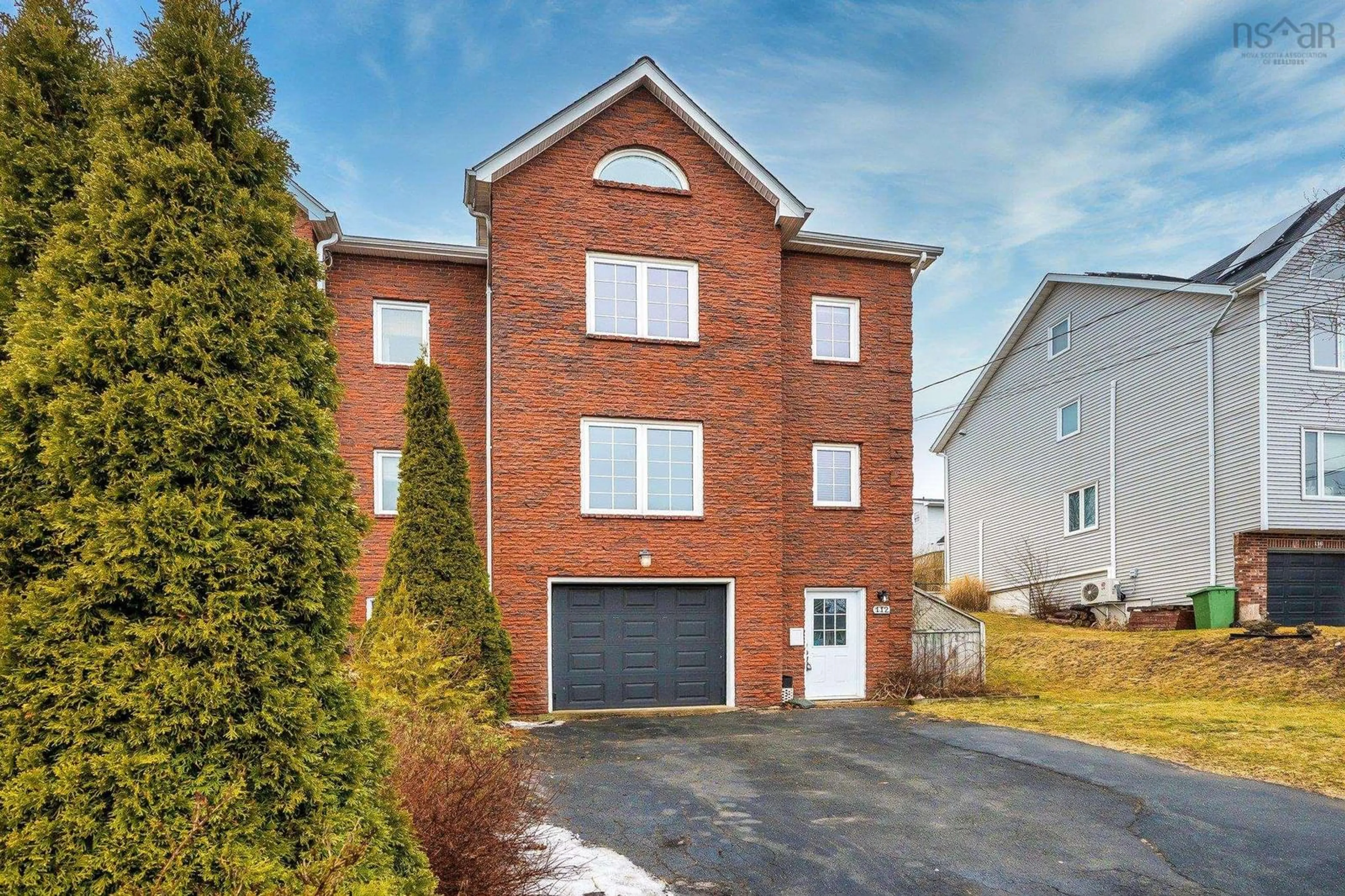 Home with brick exterior material, street for 112 Basinview Drive, Bedford Nova Scotia B4A 3M8