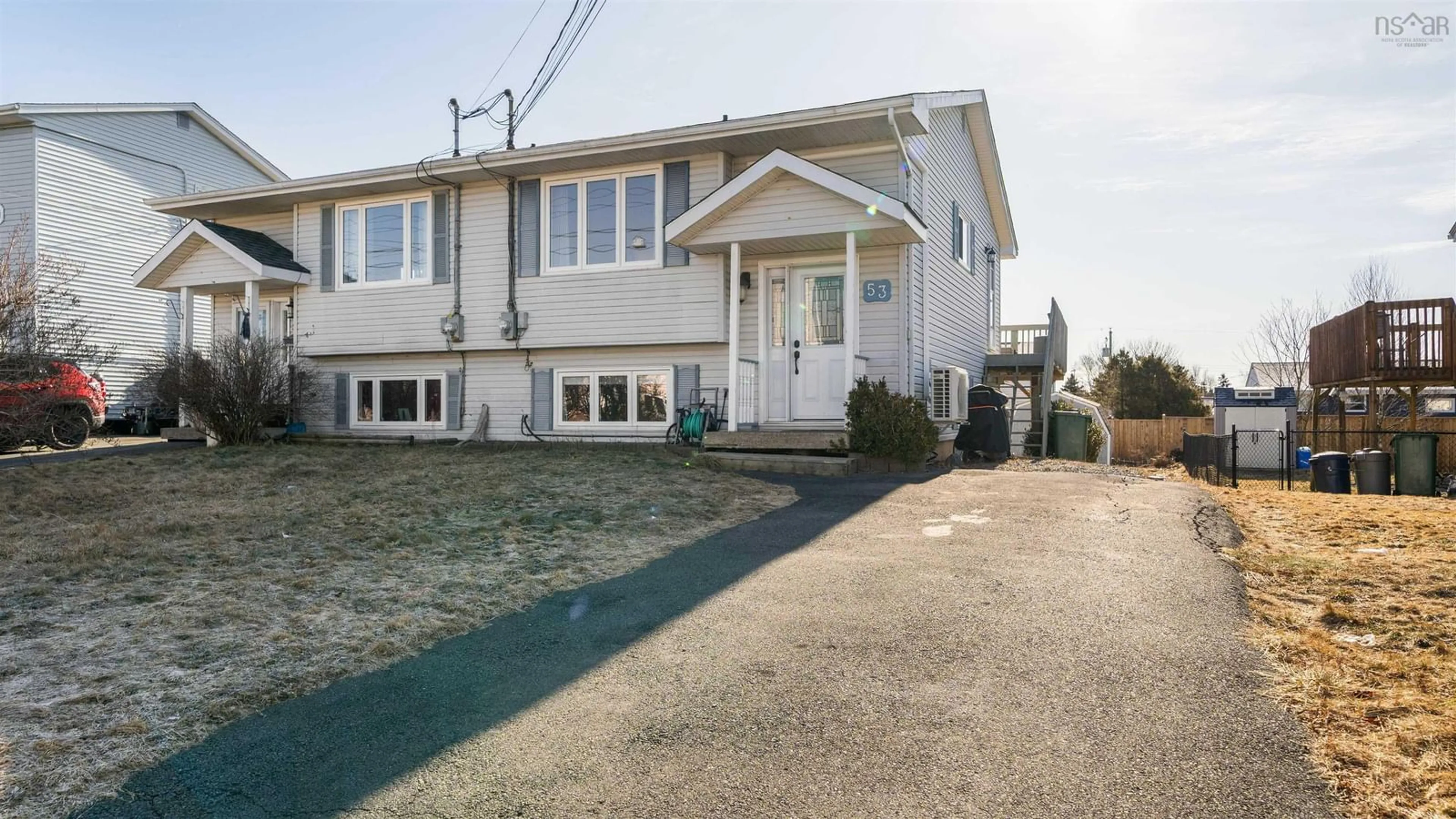 Home with vinyl exterior material, street for 53 Blockade Cir, Eastern Passage Nova Scotia B4G 1E6