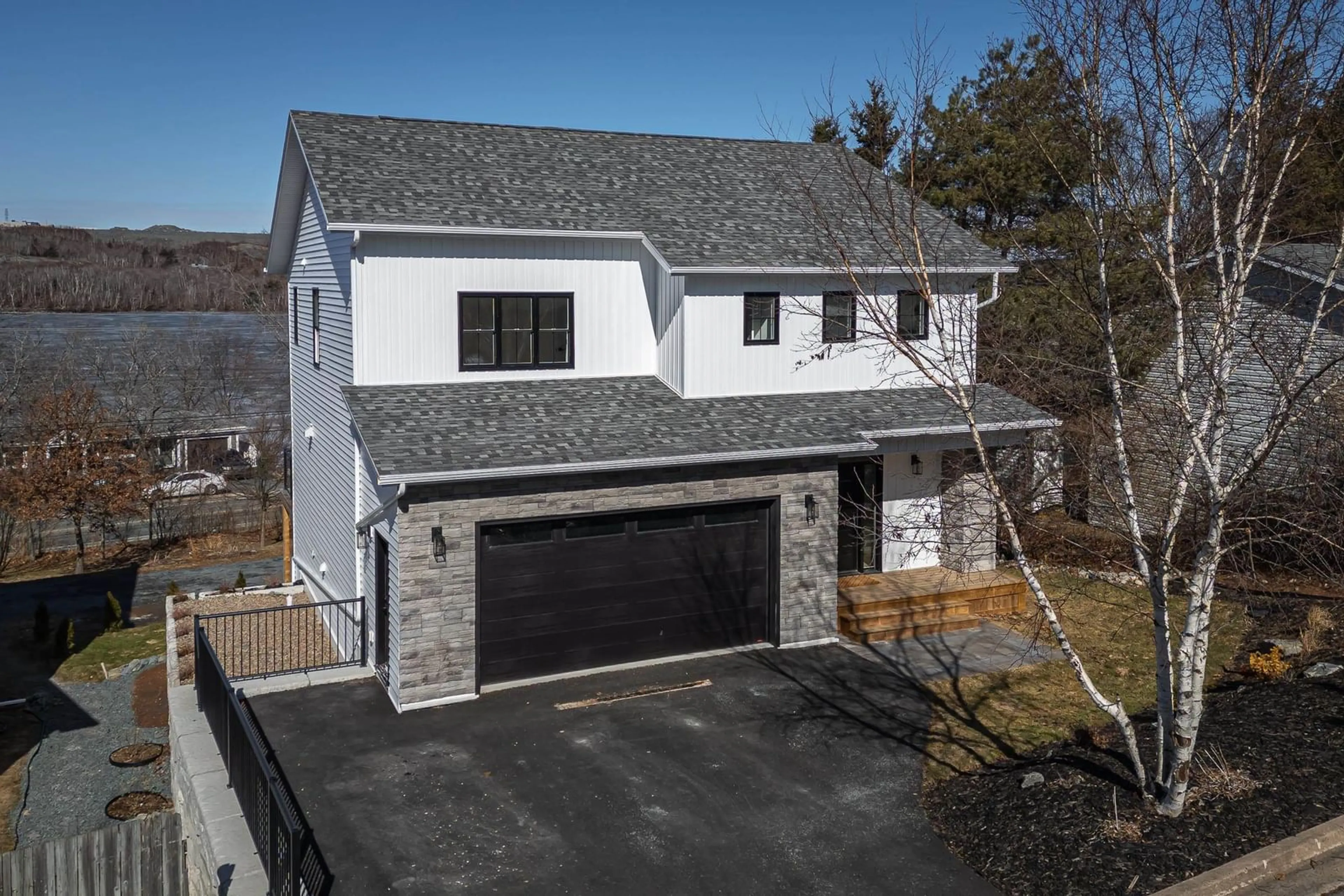 A pic from outside/outdoor area/front of a property/back of a property/a pic from drone, street for 28 Joaquina Crt, Dartmouth Nova Scotia B2X 3R1