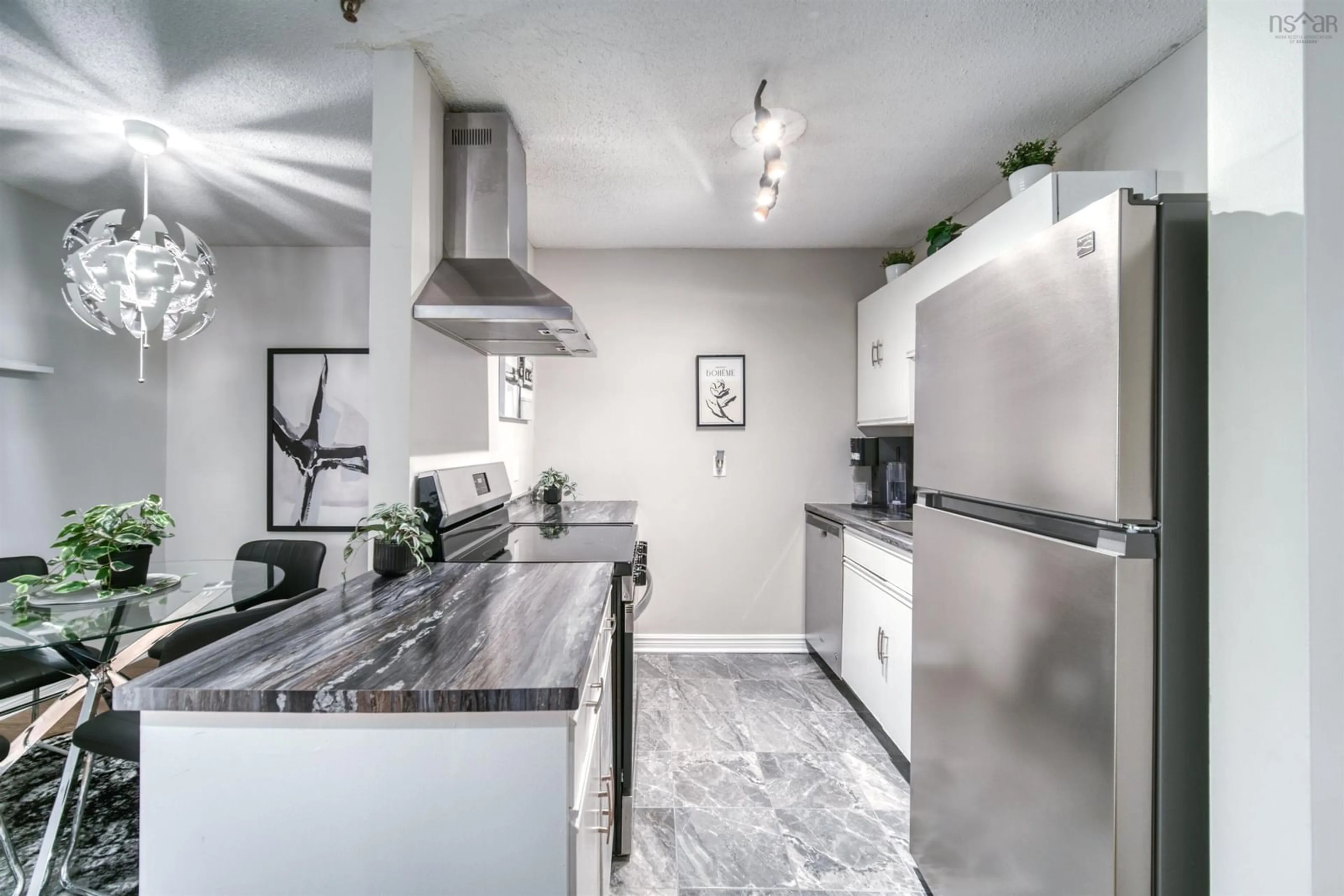 Contemporary kitchen, ceramic/tile floor for 15 Langbrae Dr #209, Clayton Park Nova Scotia B3M 2W5