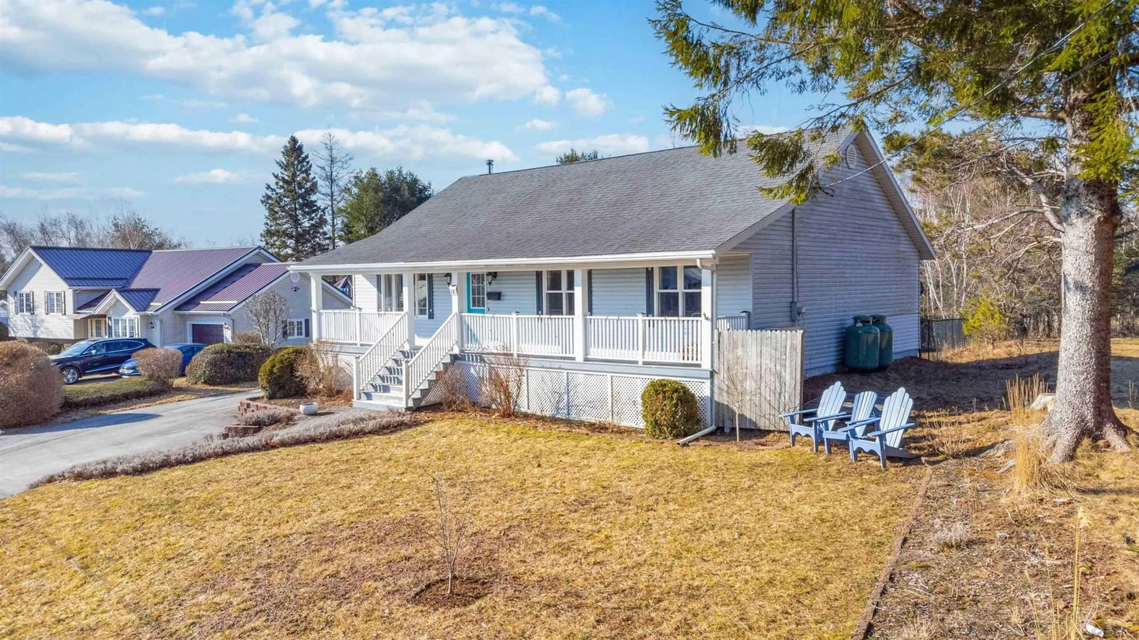 A pic from outside/outdoor area/front of a property/back of a property/a pic from drone, street for 4 Cherry Lane, Bridgewater Nova Scotia B4V 3S3