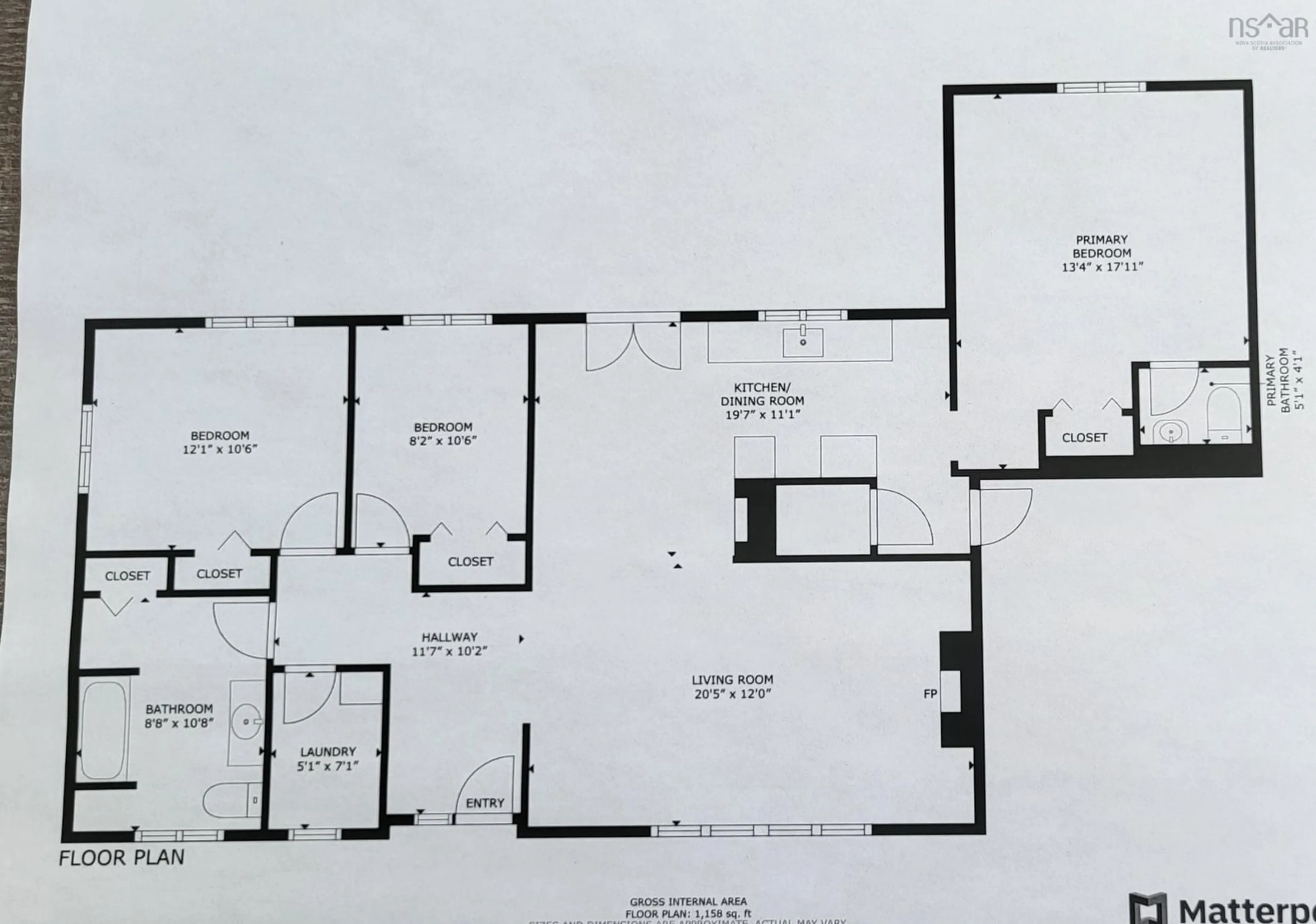 Floor plan for 215 Centennial Dr, Bridgetown Nova Scotia B0S 1C0