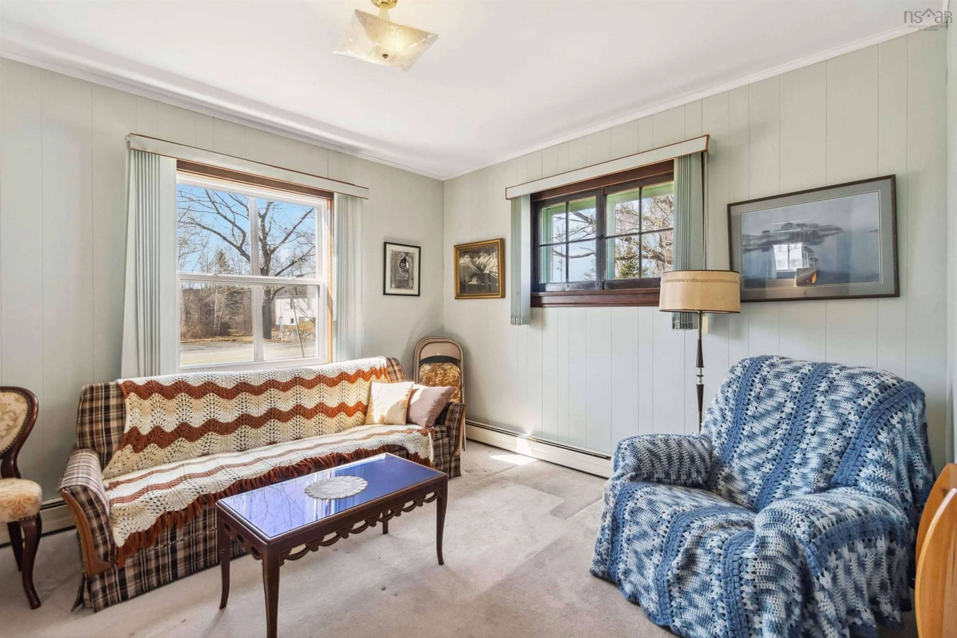Living room with furniture, carpet floor for 39 Brooklyn Shore Rd, Brooklyn Nova Scotia B0J 1H0