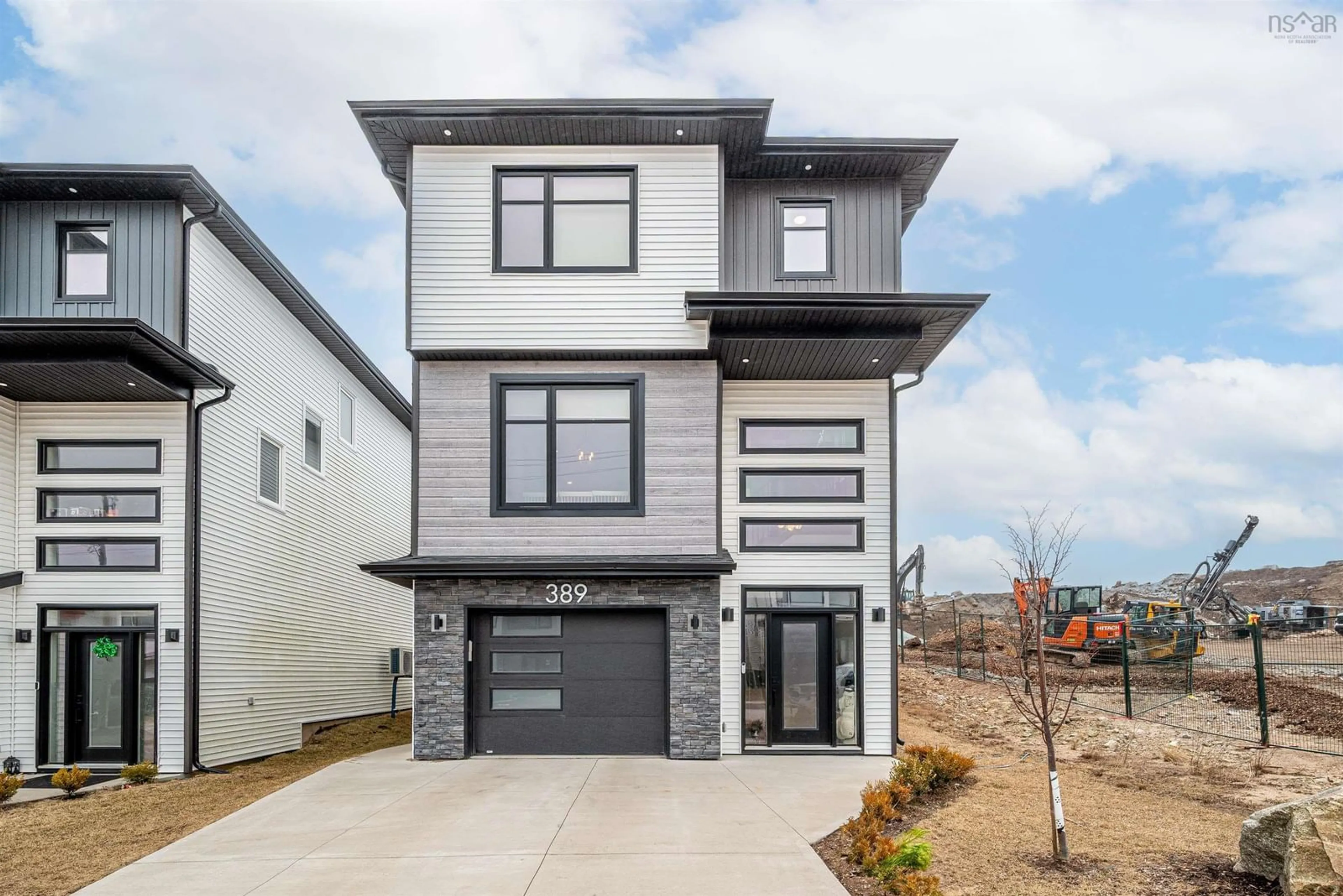 Home with vinyl exterior material, street for 389 Marketway Lane, Timberlea Nova Scotia B3T 0K9