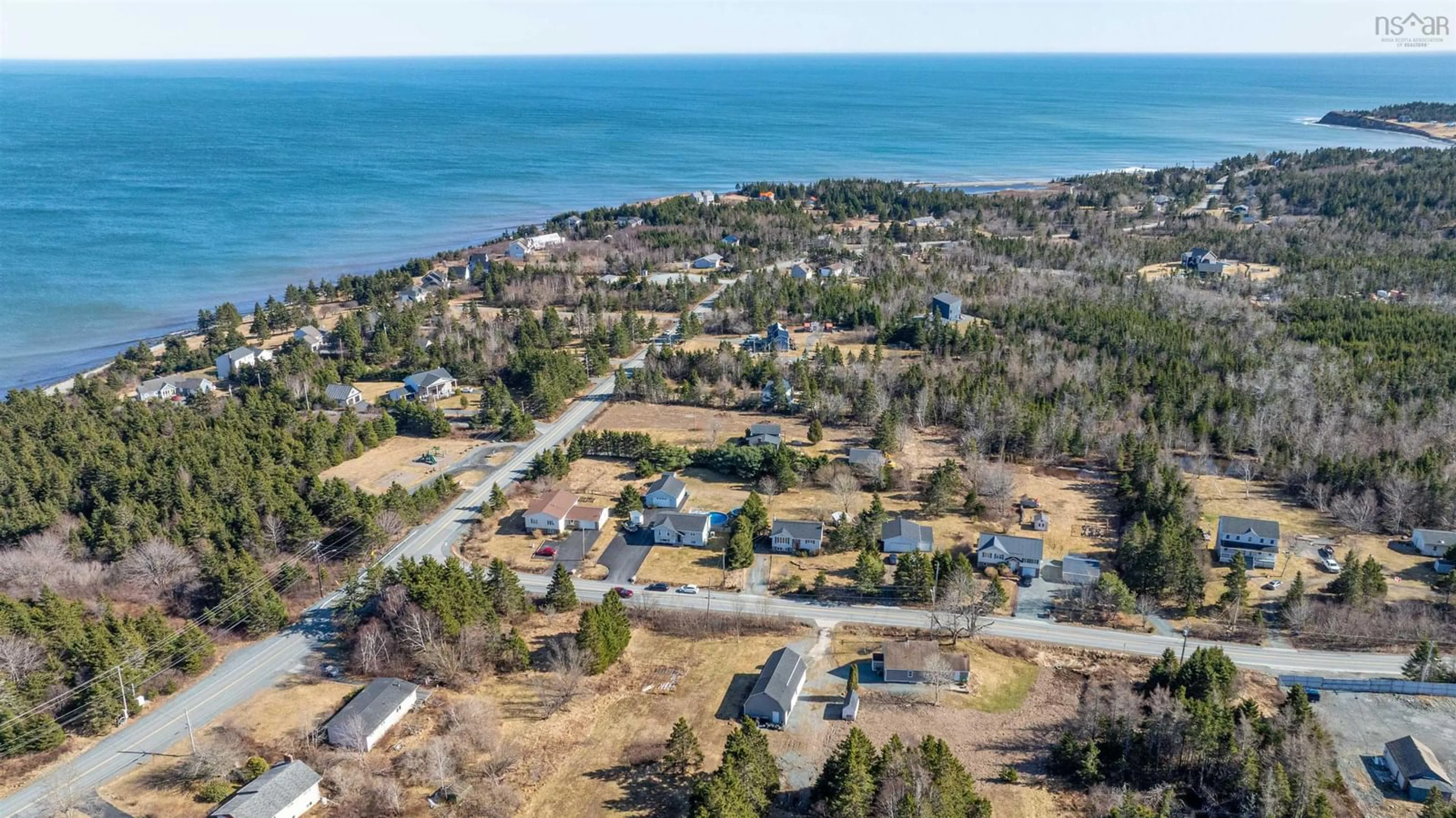 A pic from outside/outdoor area/front of a property/back of a property/a pic from drone, water/lake/river/ocean view for 517 Dyke Rd, Cow Bay Nova Scotia B3G 1K5