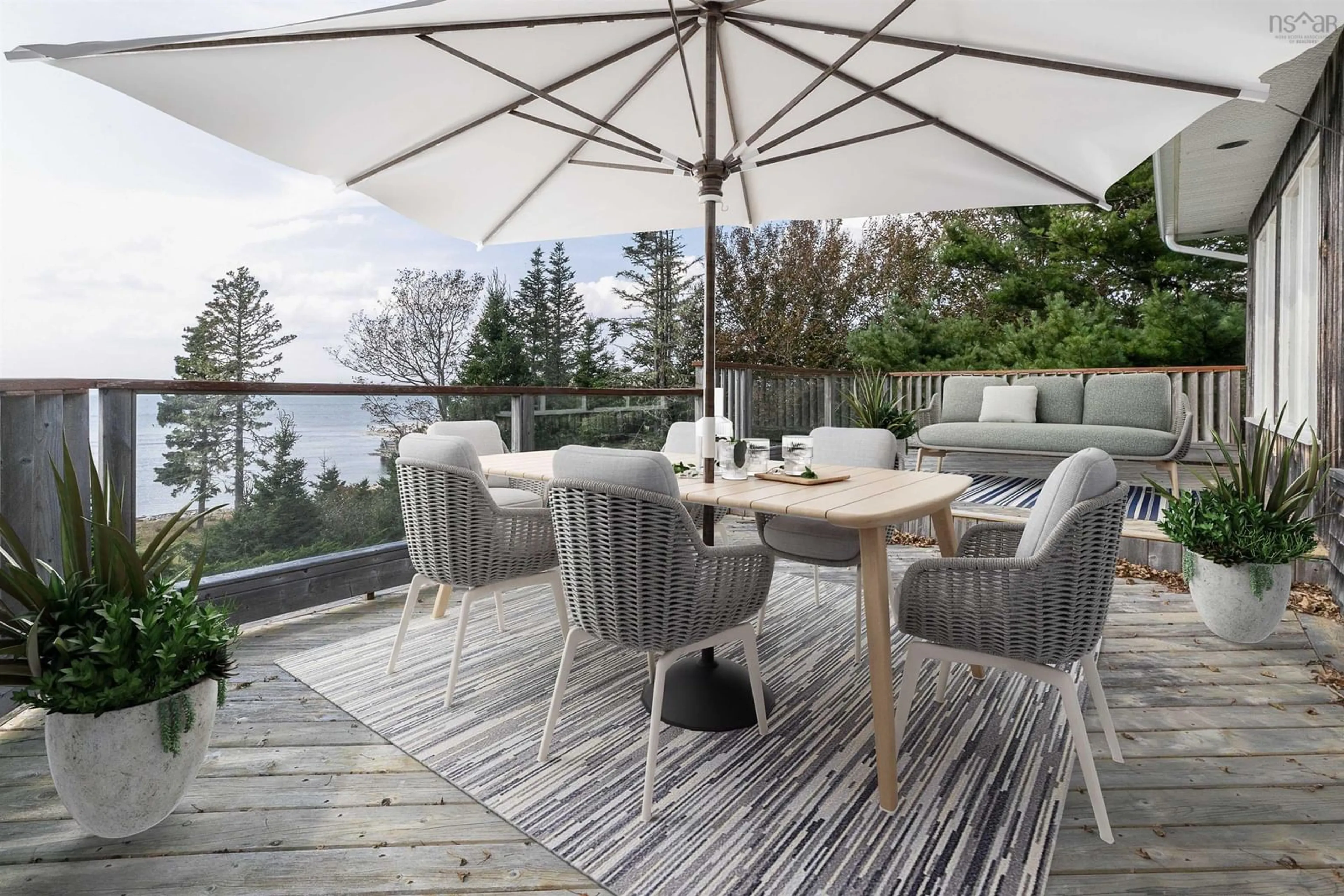 Patio, water/lake/river/ocean view for 67 Tern Lane, Seabright Nova Scotia B3Z 3B9