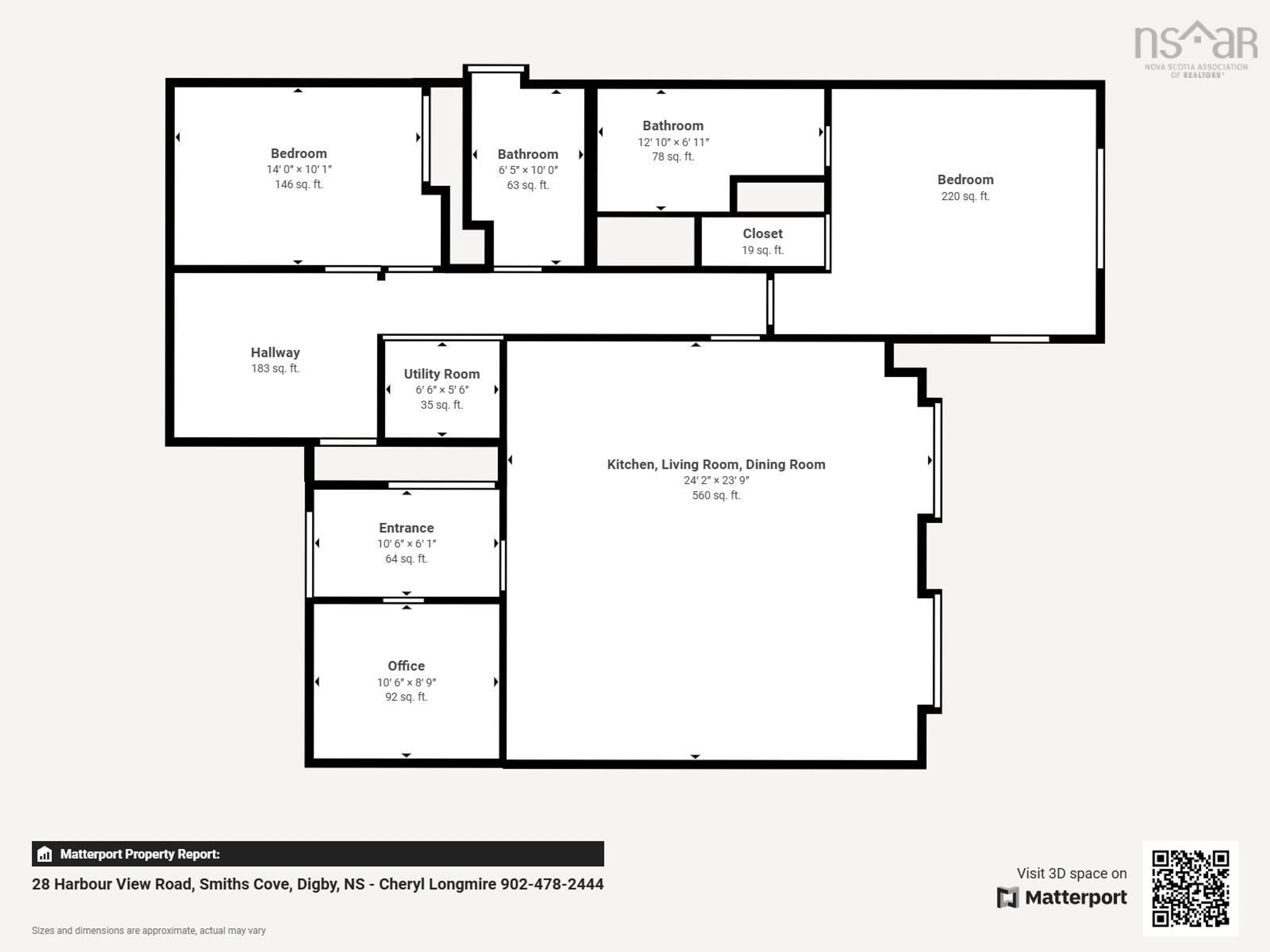 Floor plan for 28 Harbour View Rd, Smiths Cove Nova Scotia B0S 1S0