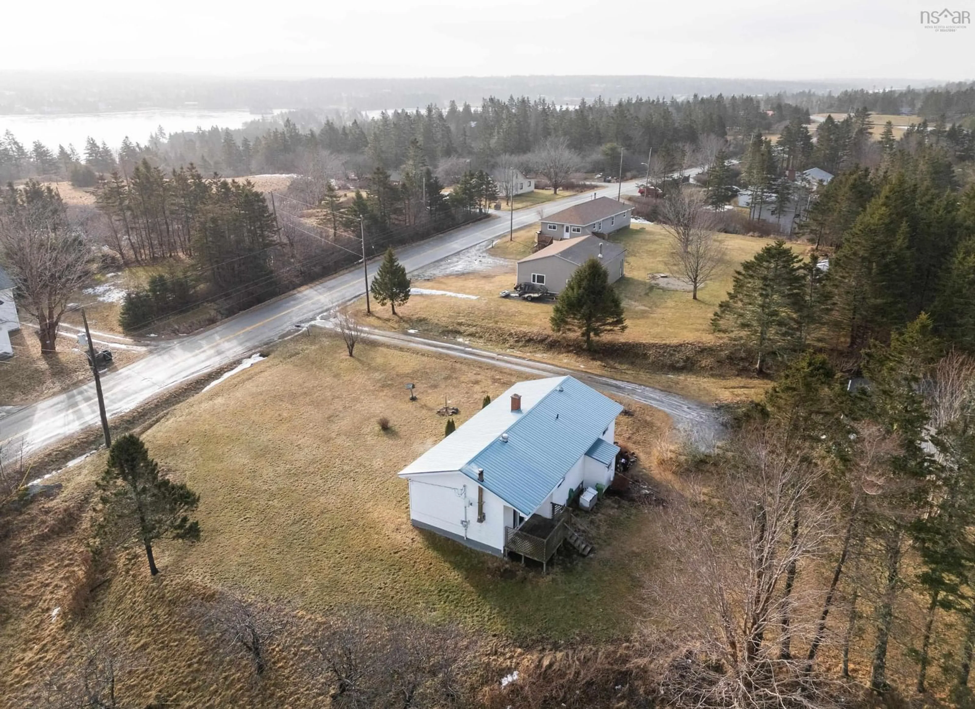 A pic from outside/outdoor area/front of a property/back of a property/a pic from drone, water/lake/river/ocean view for 268 Lakeside Rd, Hebron Nova Scotia B5A 5K4