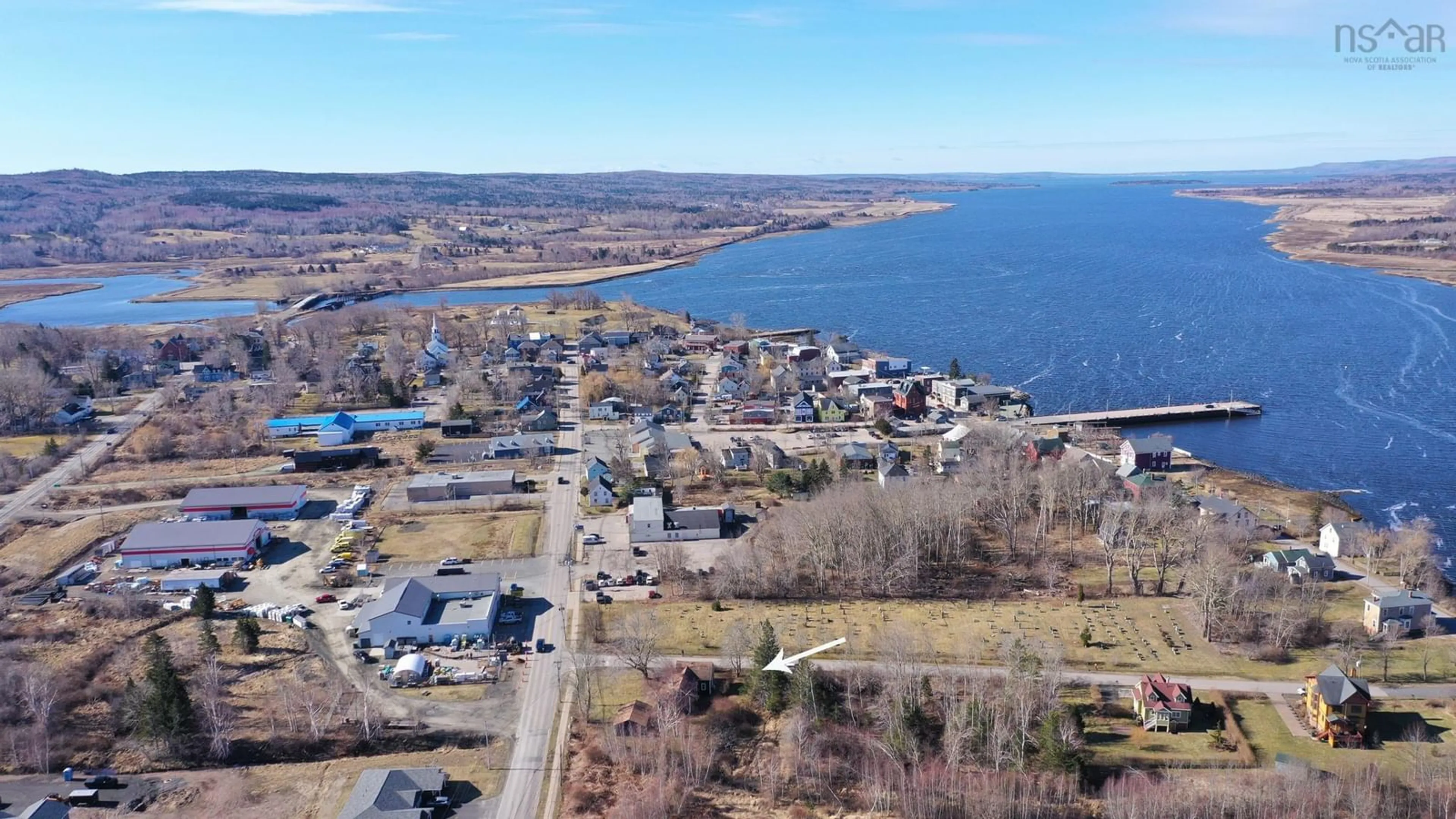 A pic from outside/outdoor area/front of a property/back of a property/a pic from drone, water/lake/river/ocean view for 62 Chapel St, Annapolis Royal Nova Scotia B0S 1A0