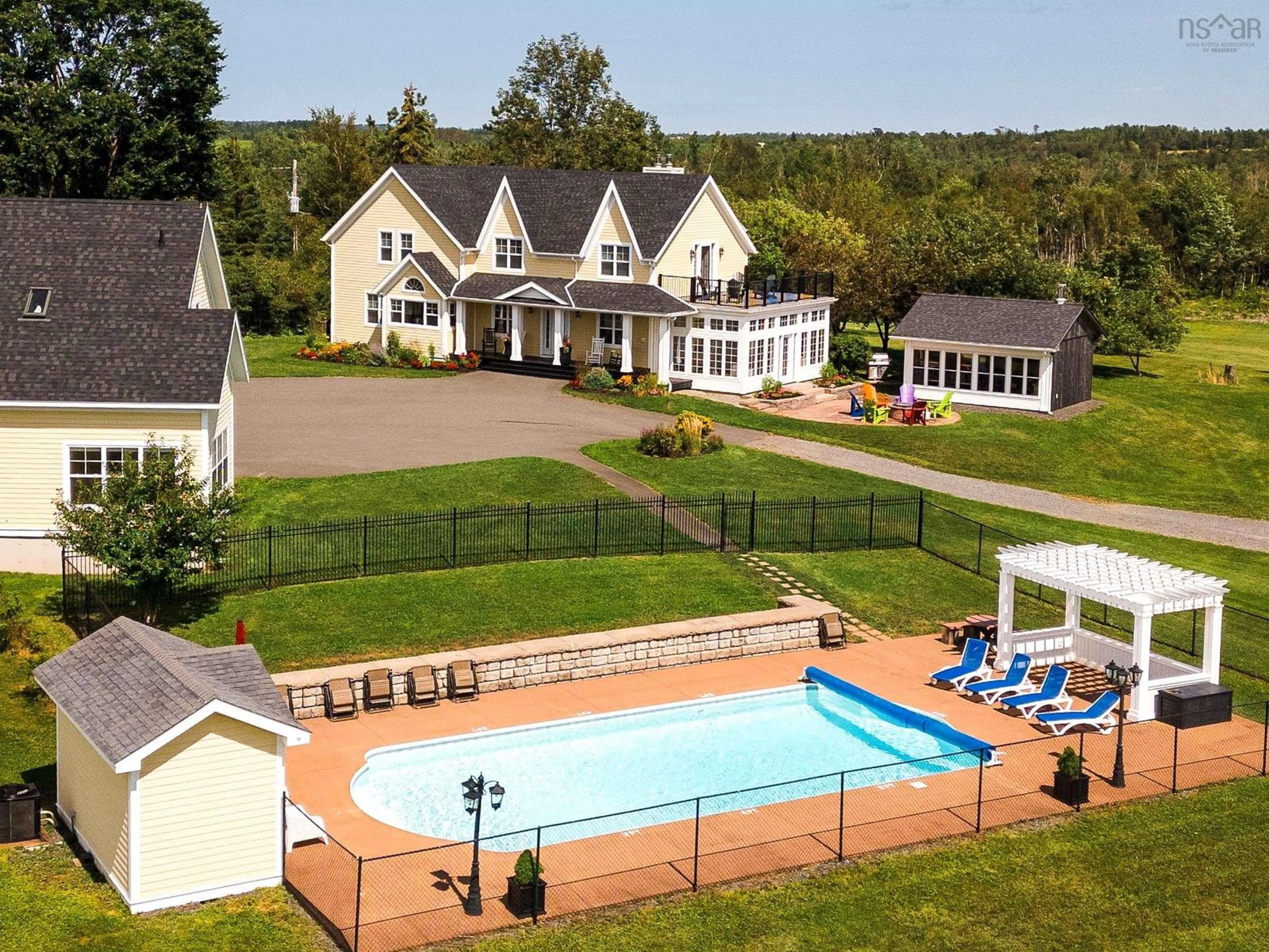 A pic from outside/outdoor area/front of a property/back of a property/a pic from drone, water/lake/river/ocean view for 784 Shore Rd, Egerton Nova Scotia B0K 1G0