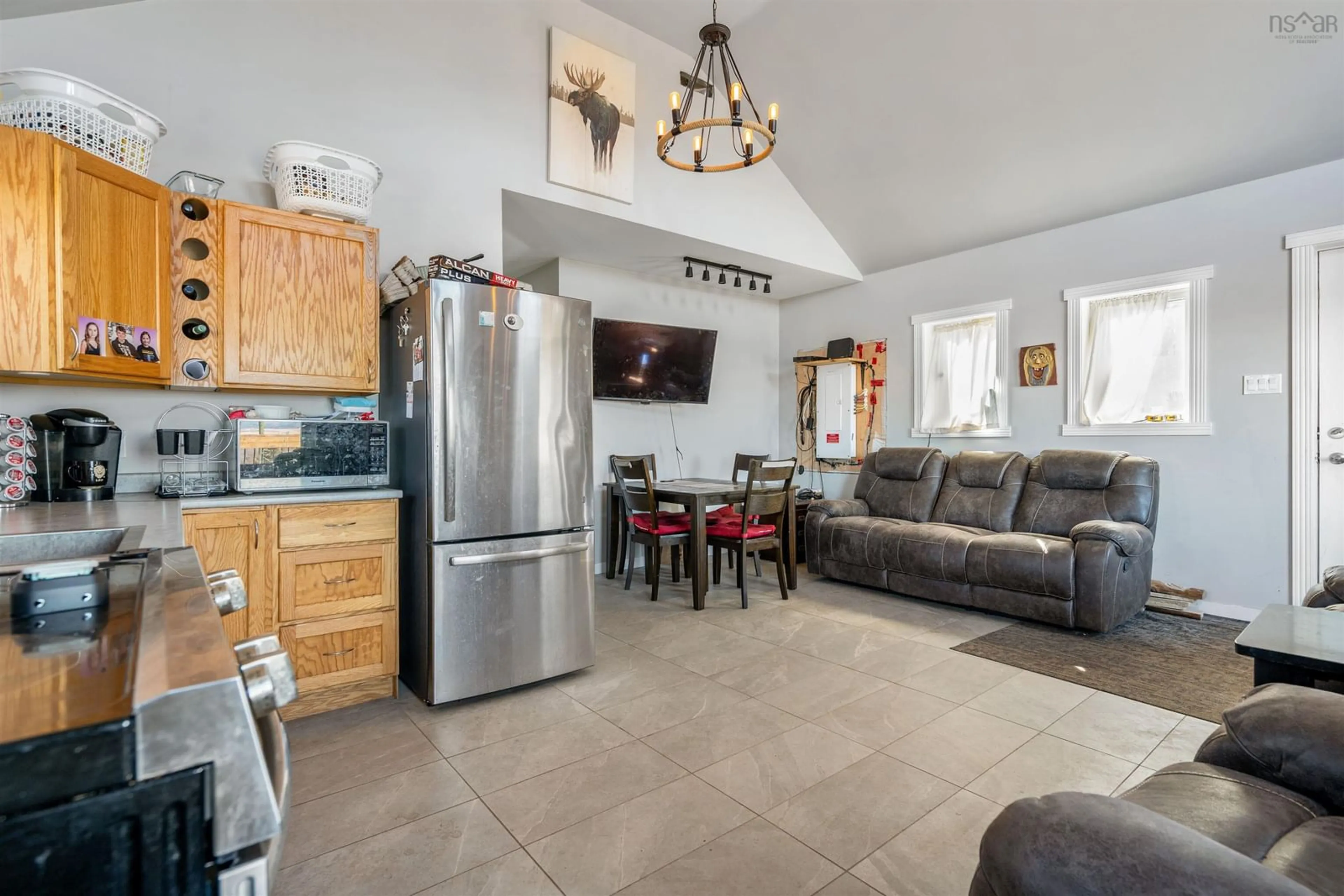 Open concept kitchen, ceramic/tile floor for 1524 Highway 215, Tennecape Nova Scotia B0N 2R0