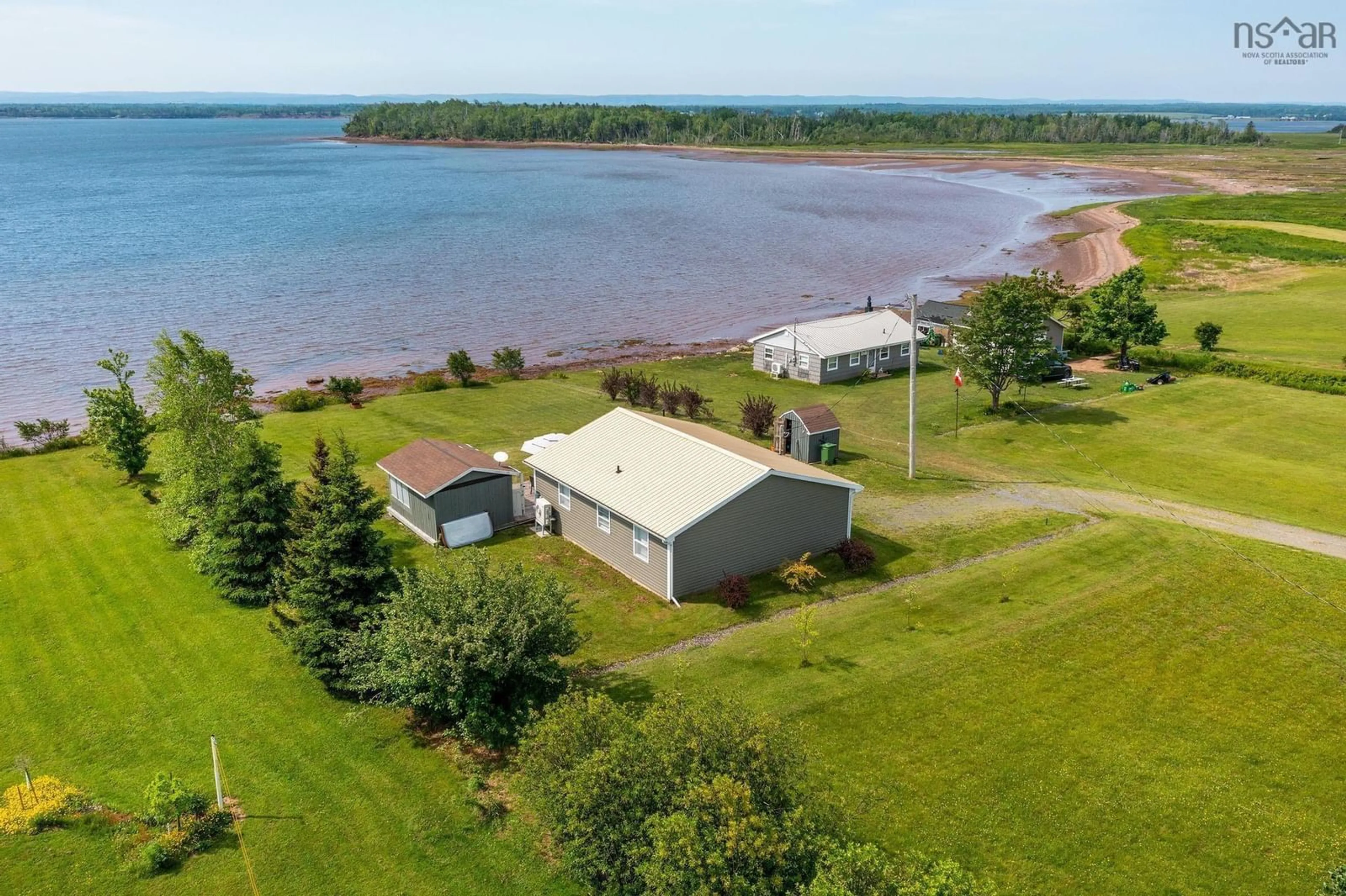 A pic from outside/outdoor area/front of a property/back of a property/a pic from drone, water/lake/river/ocean view for 2930 Malagash Rd, Malagash Nova Scotia B0K 1E0