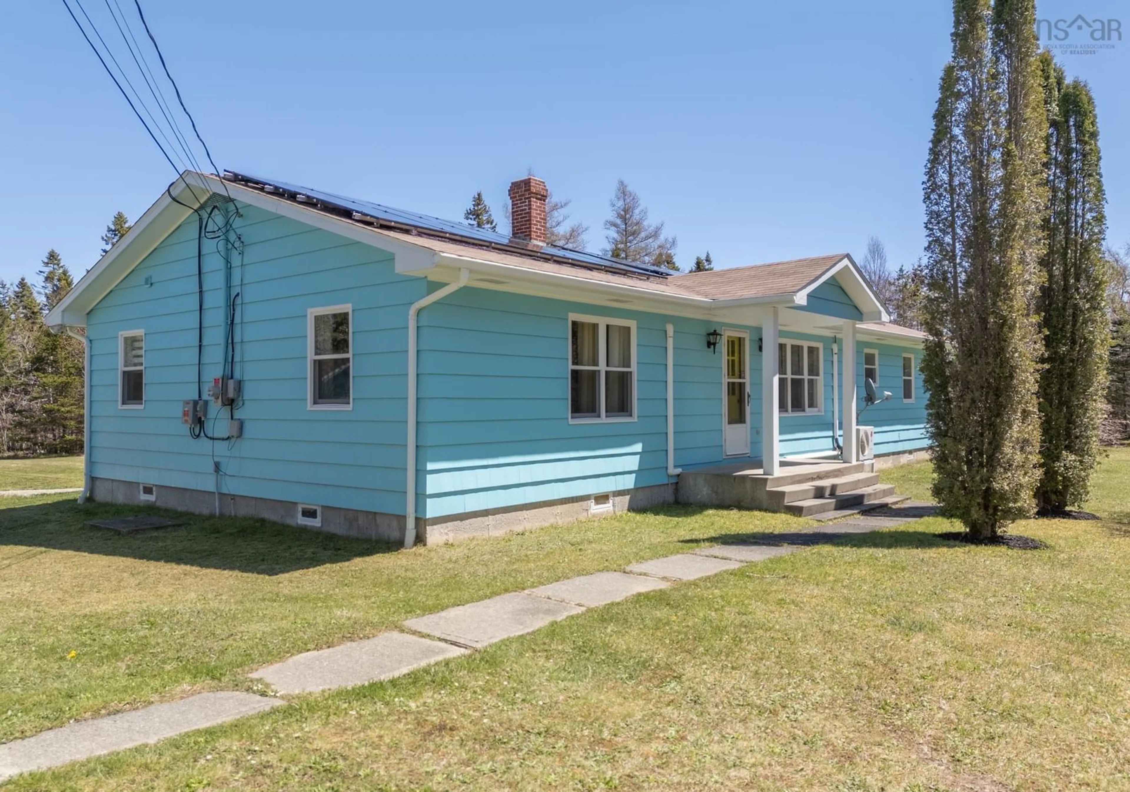 Home with vinyl exterior material, street for 2926 Highway 3, Pubnico Nova Scotia B0W 3S0